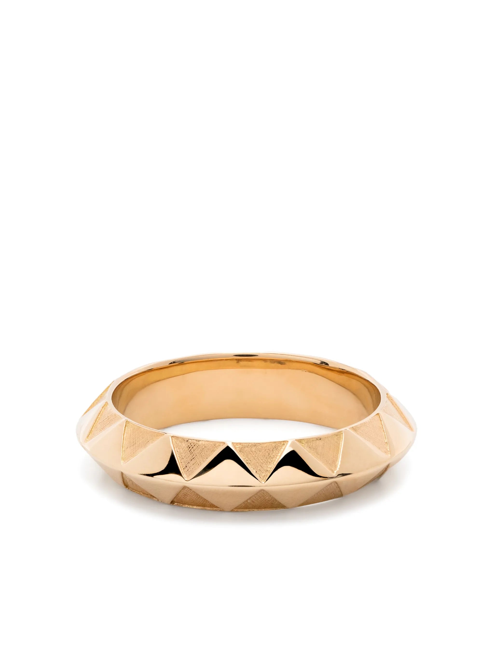 18kt yellow gold Knife Edge band ring