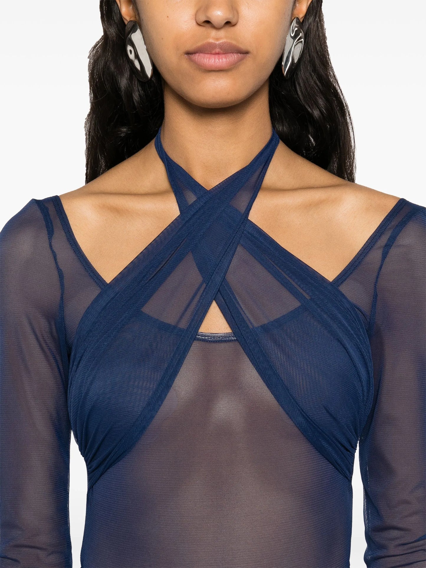 mesh-design bodysuit