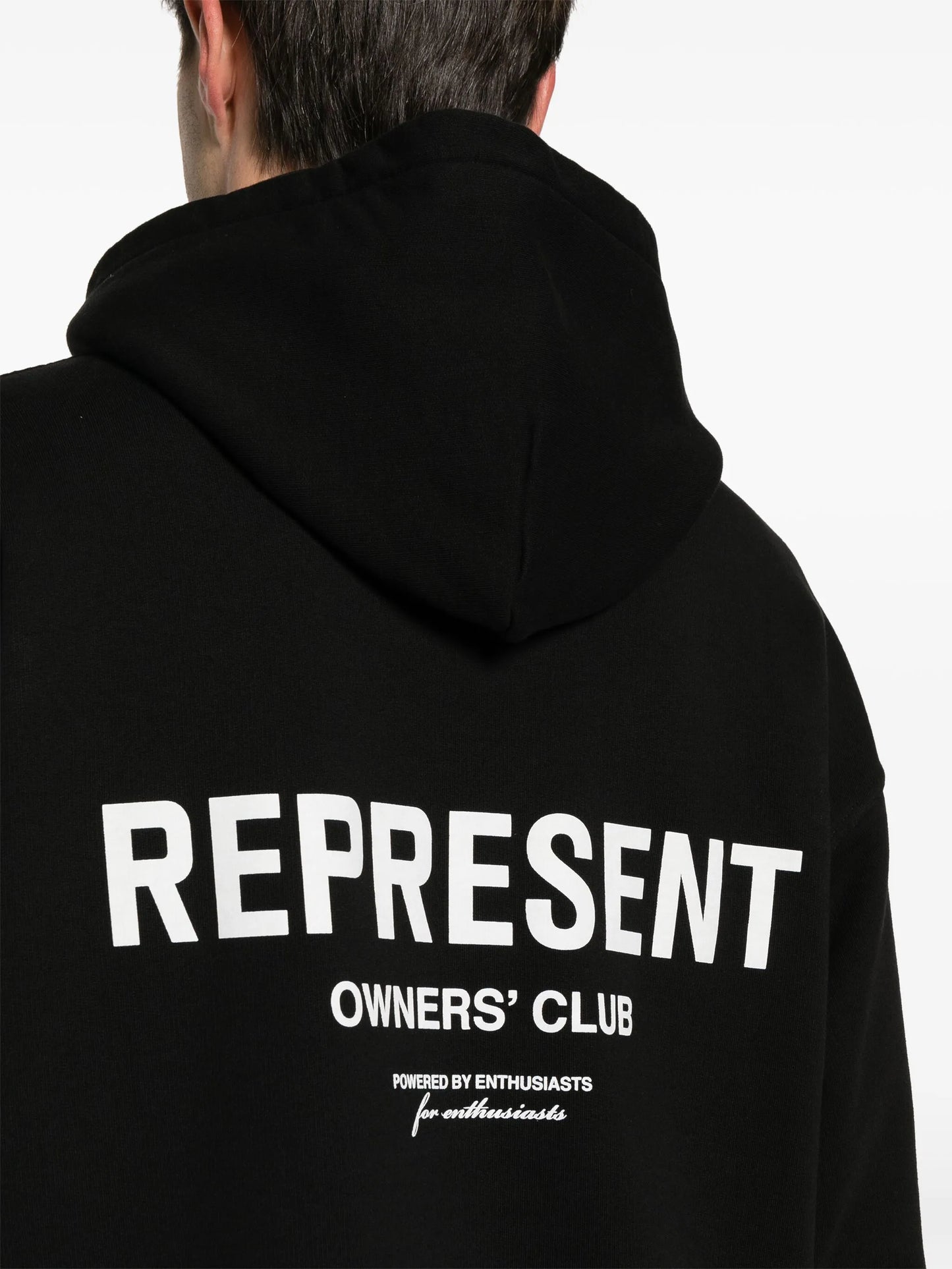 logo-print cotton hoodie