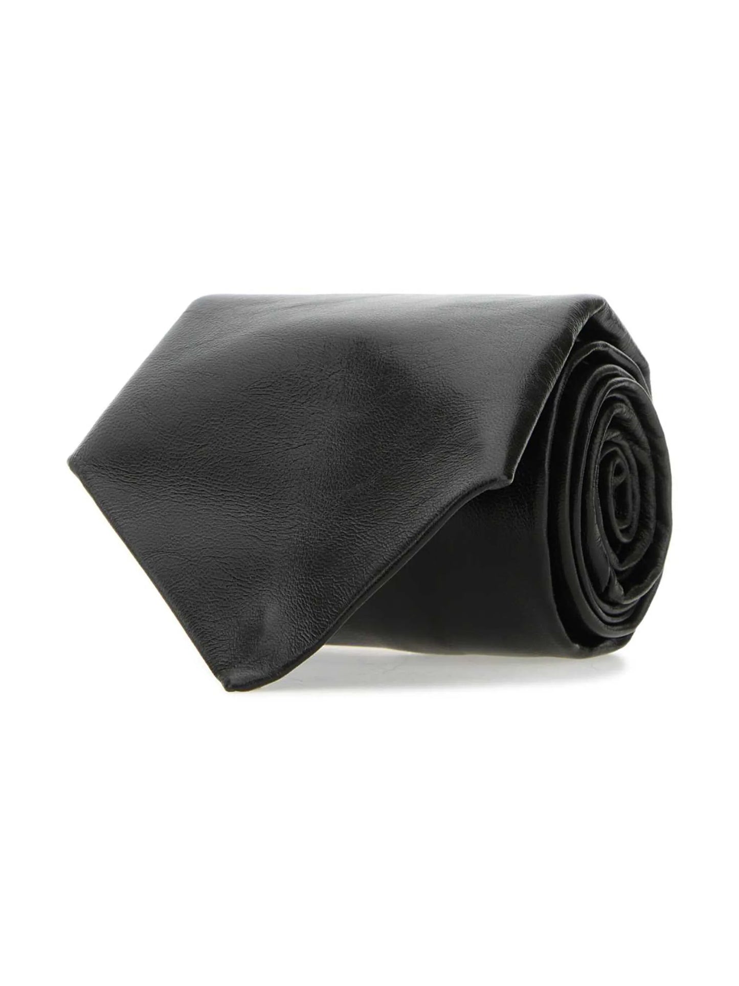 grained leather tie