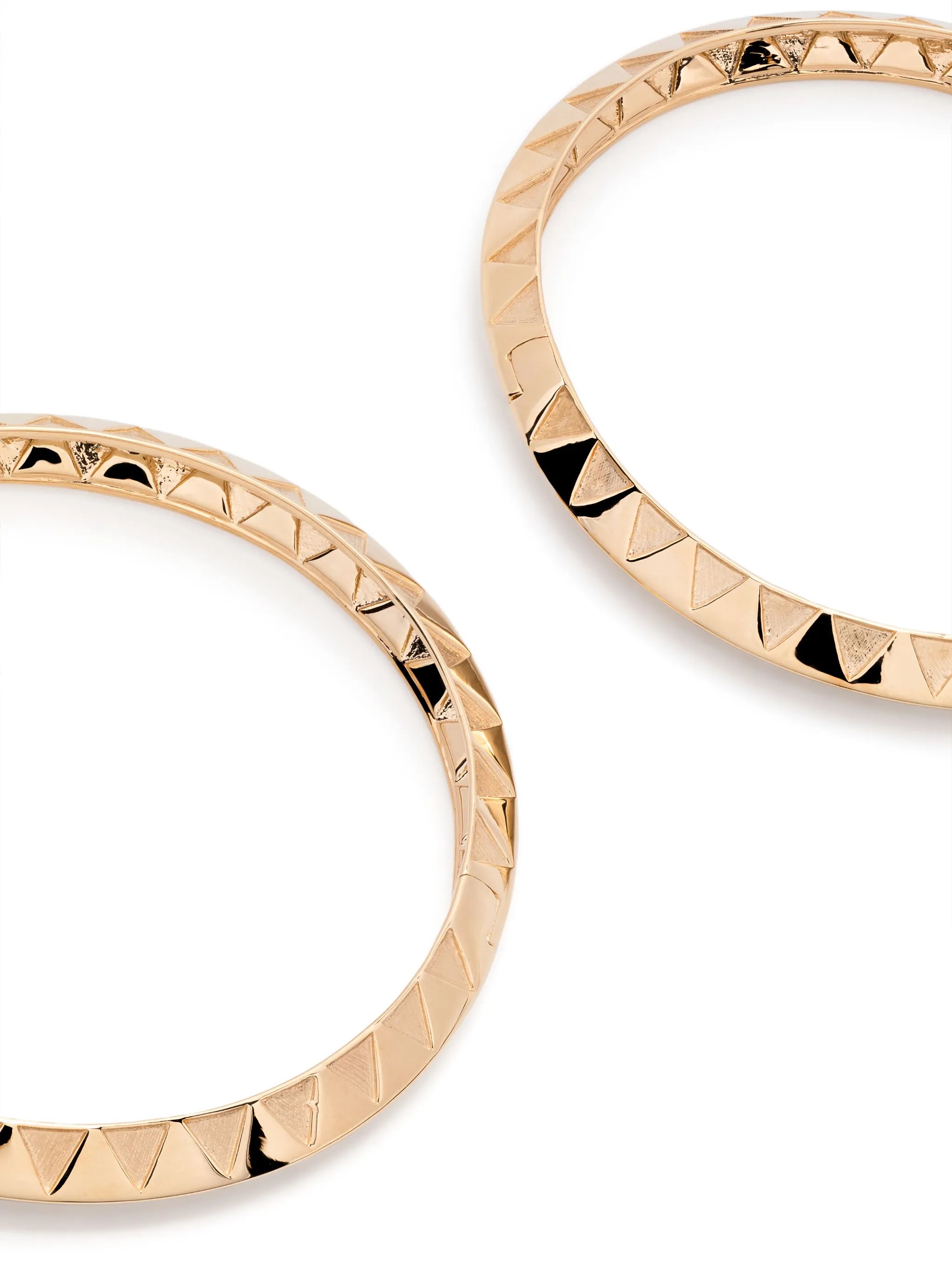 18kt yellow gold Knife Edge hoop earrings