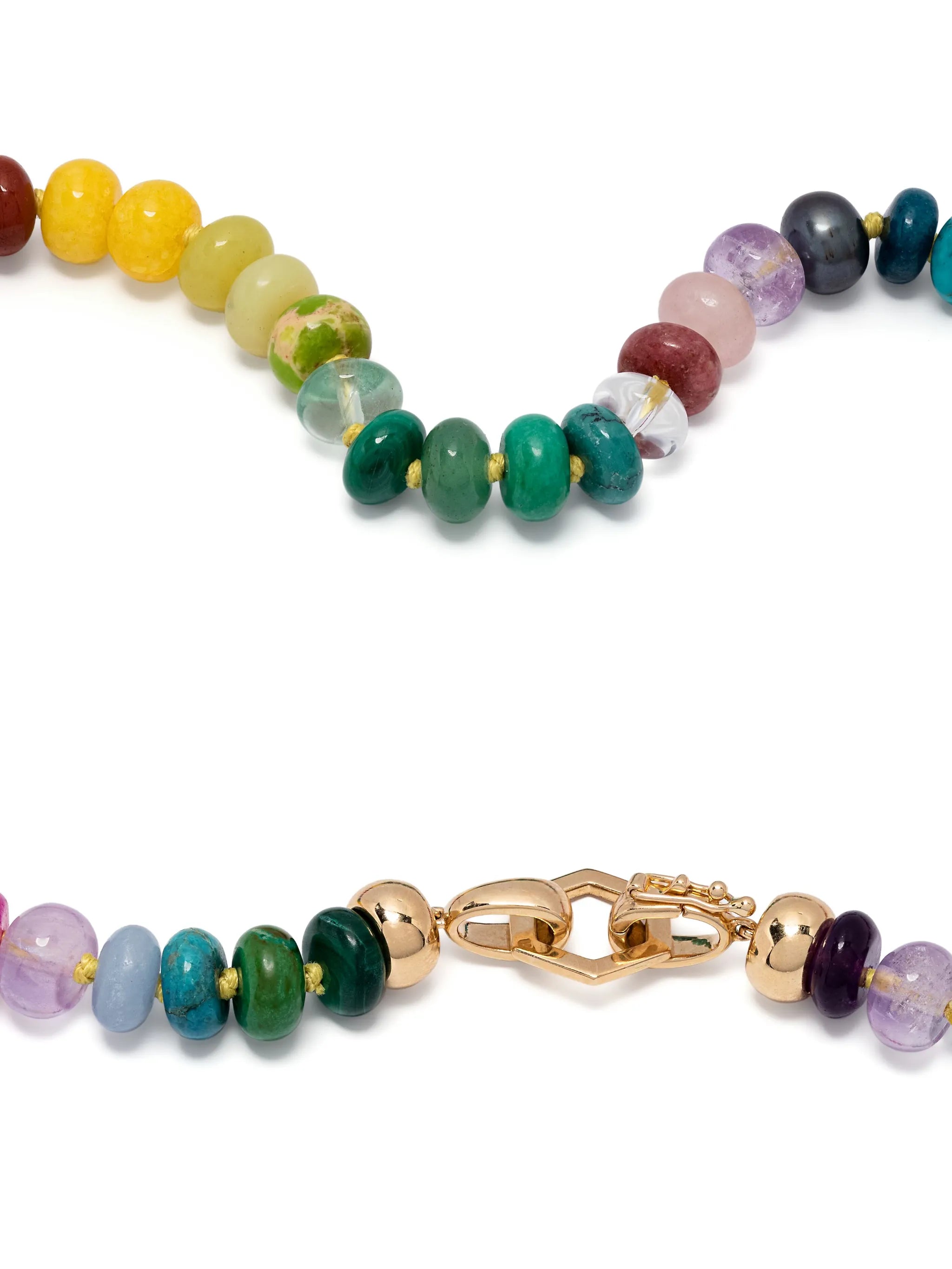 18kt yellow gold Rainbow Foundation multi-stone necklace