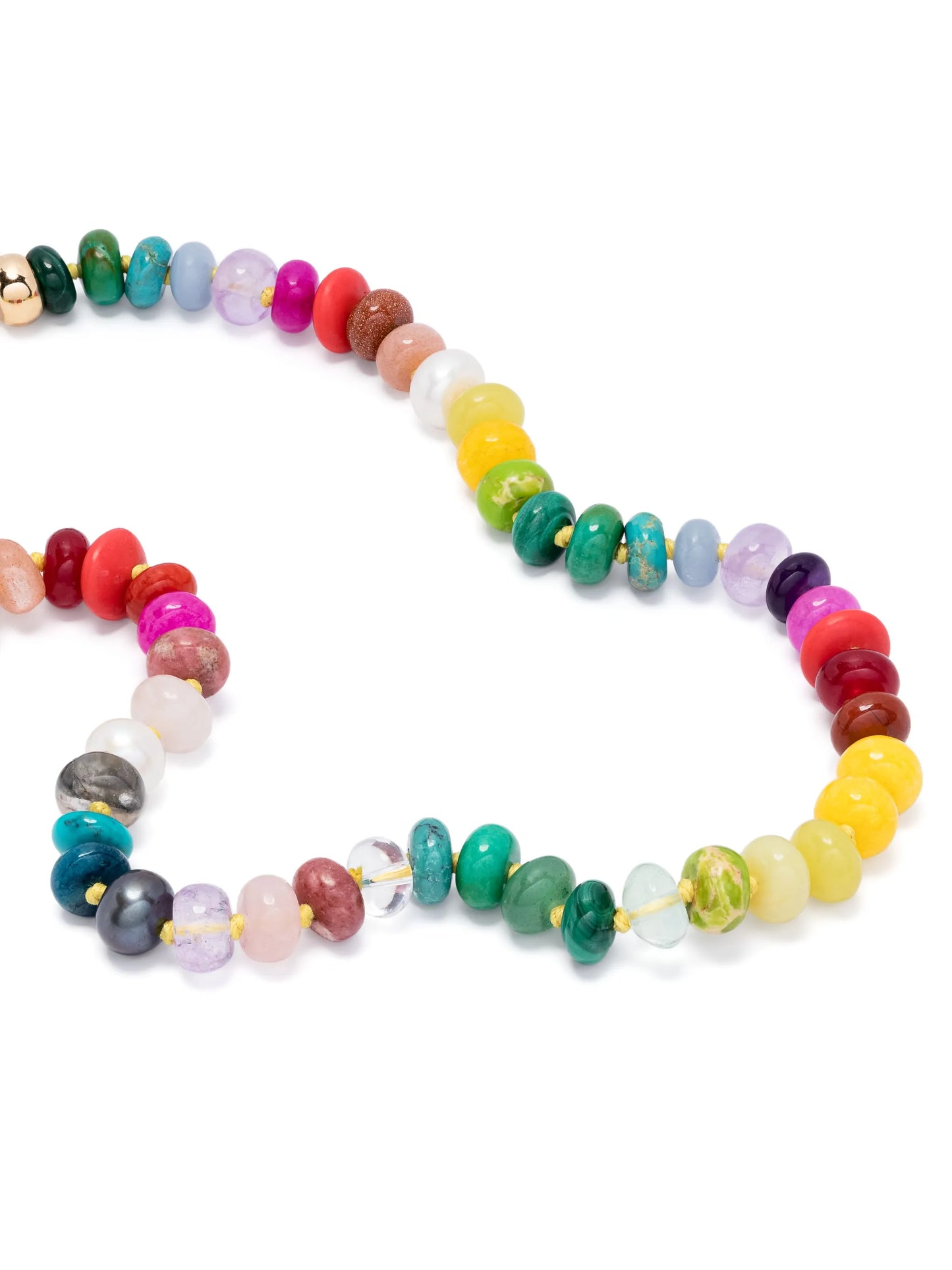 18kt yellow gold Rainbow Foundation multi-stone necklace