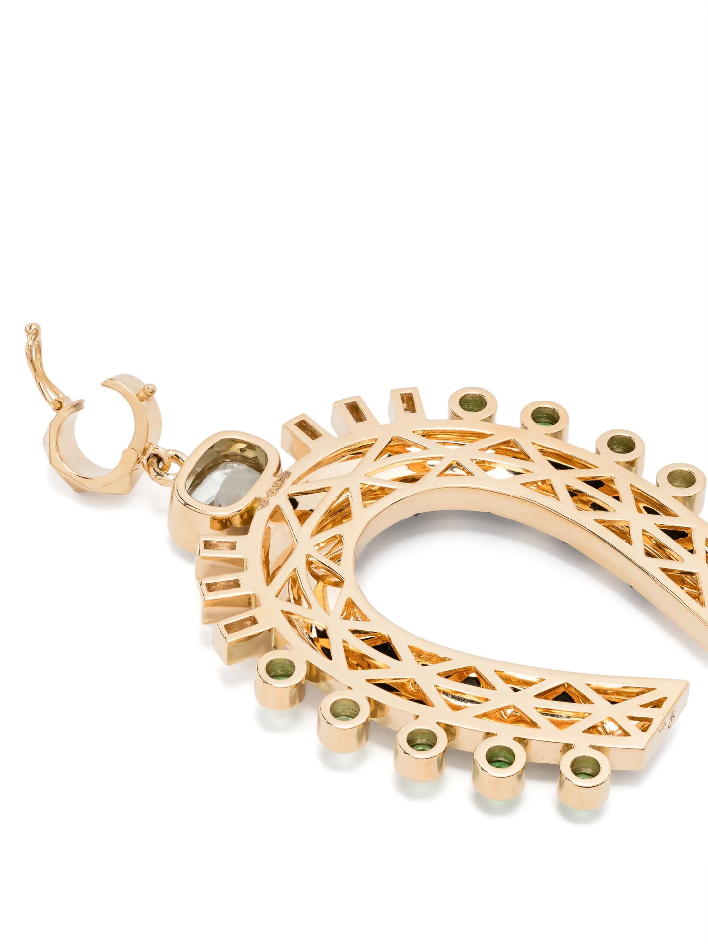 18kt yellow gold Major Love + Luck Horseshoe multi-stone pendant