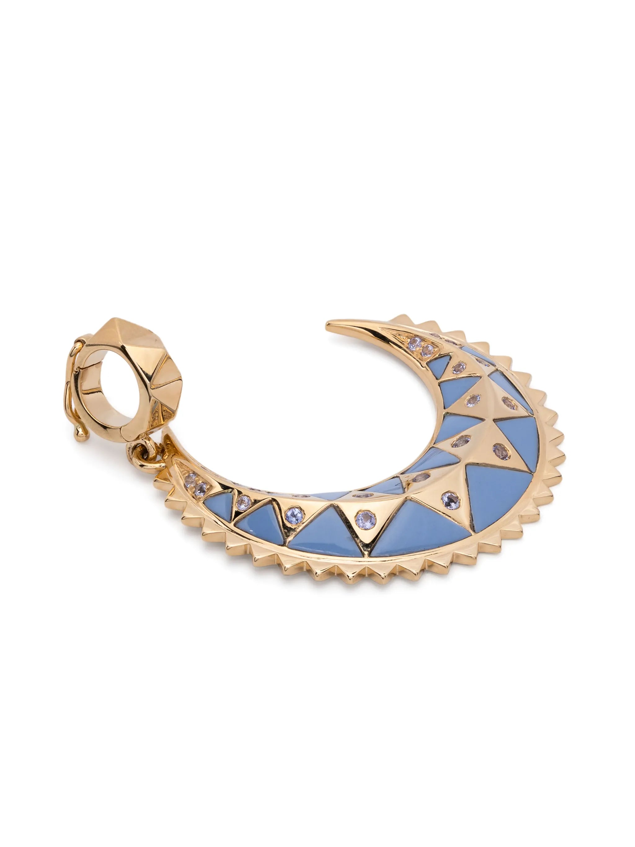 18kt yellow gold Mini Moon tanzanite pendant