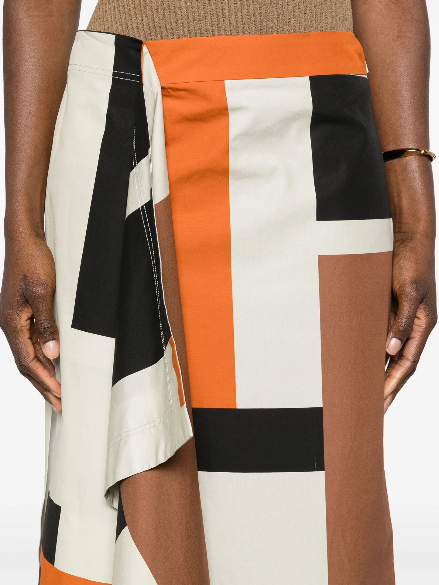 FF Puzzle-print midi skirt