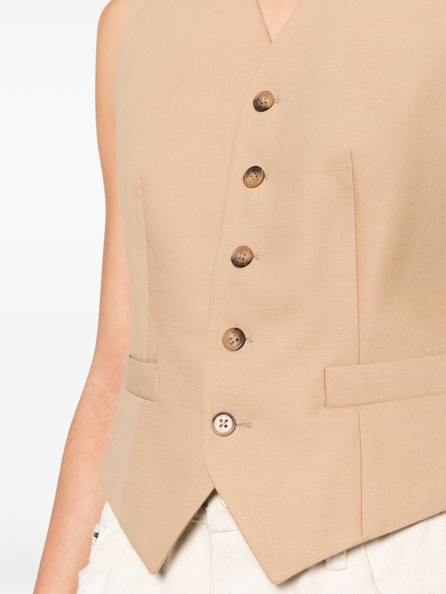 tailored twill waistcoat