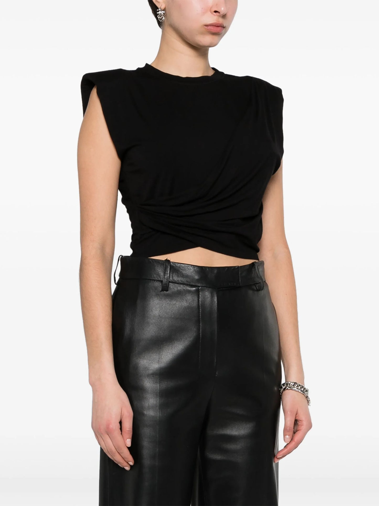 Signature Estelle draped-detail top