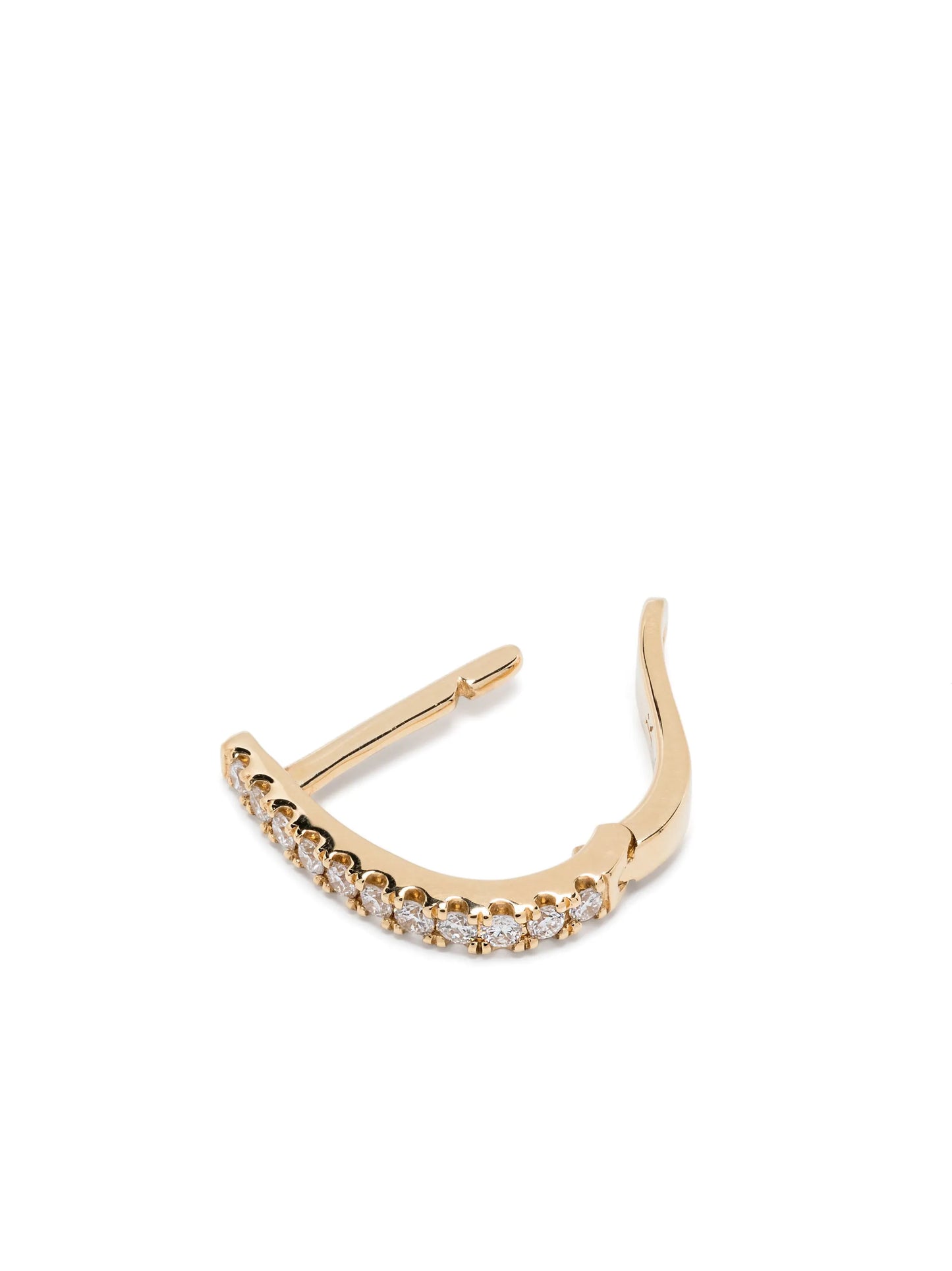 18kt yellow gold Huggie diamond single earring
