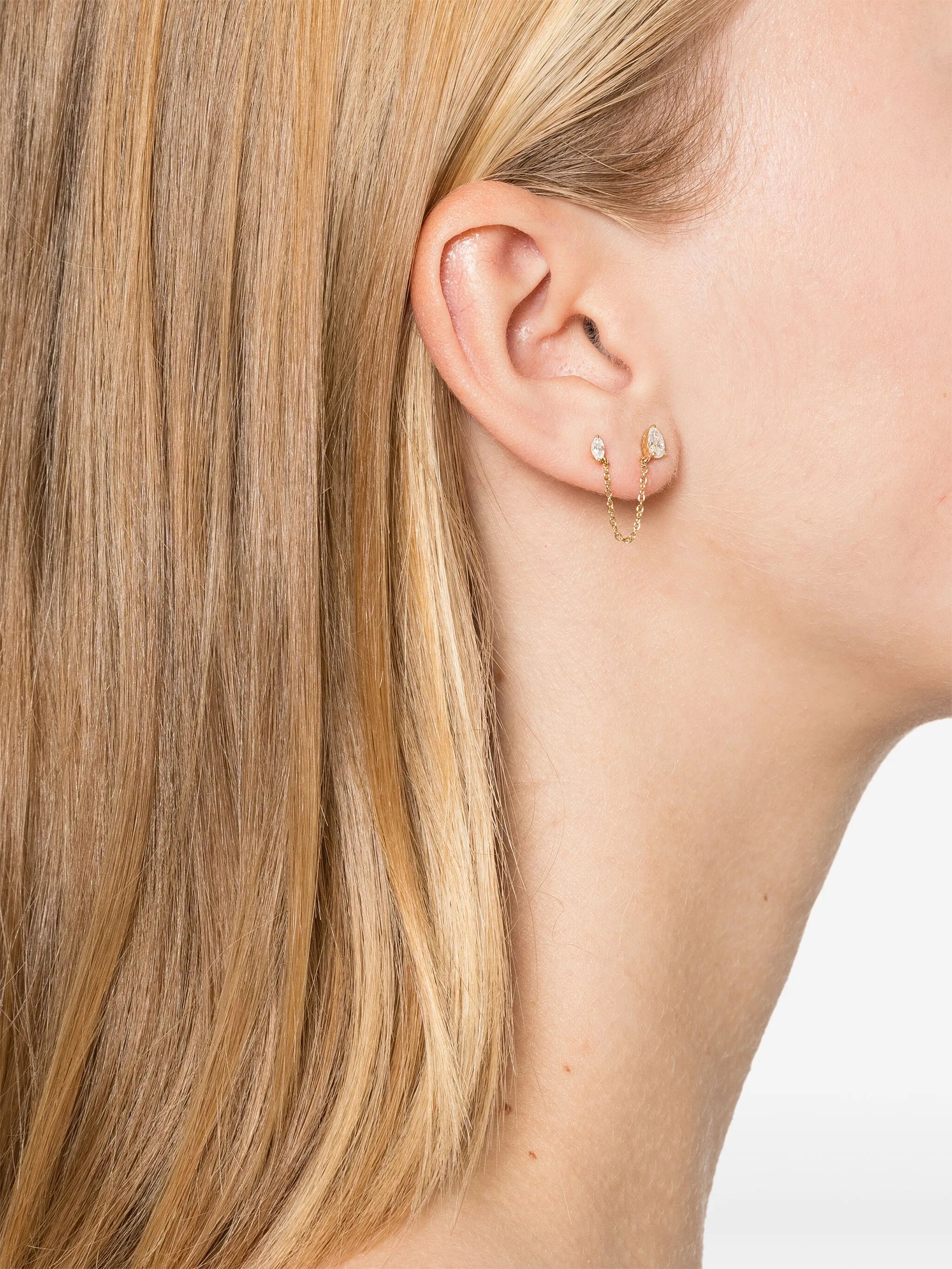 18kt recycled yellow gold Lima diamond single earring