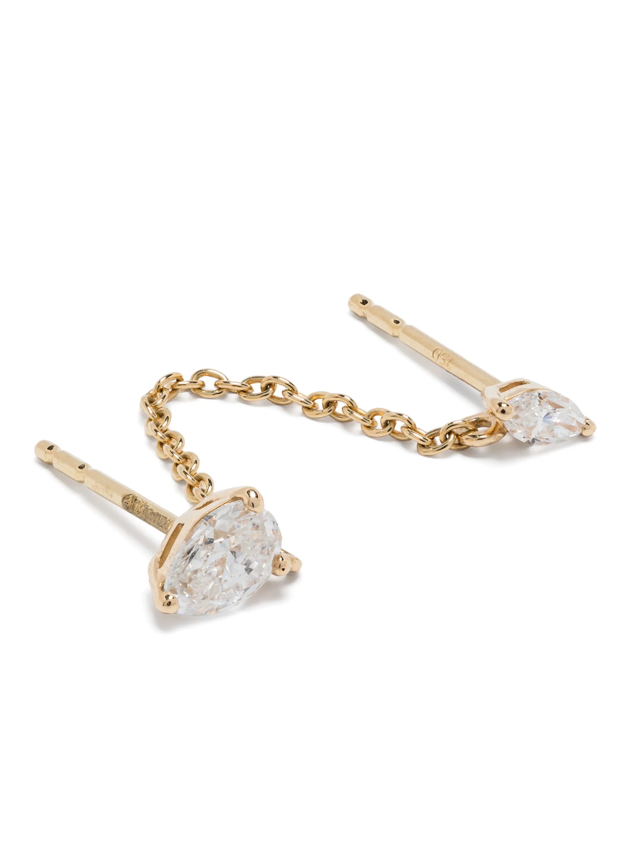 18kt recycled yellow gold Lima diamond single earring