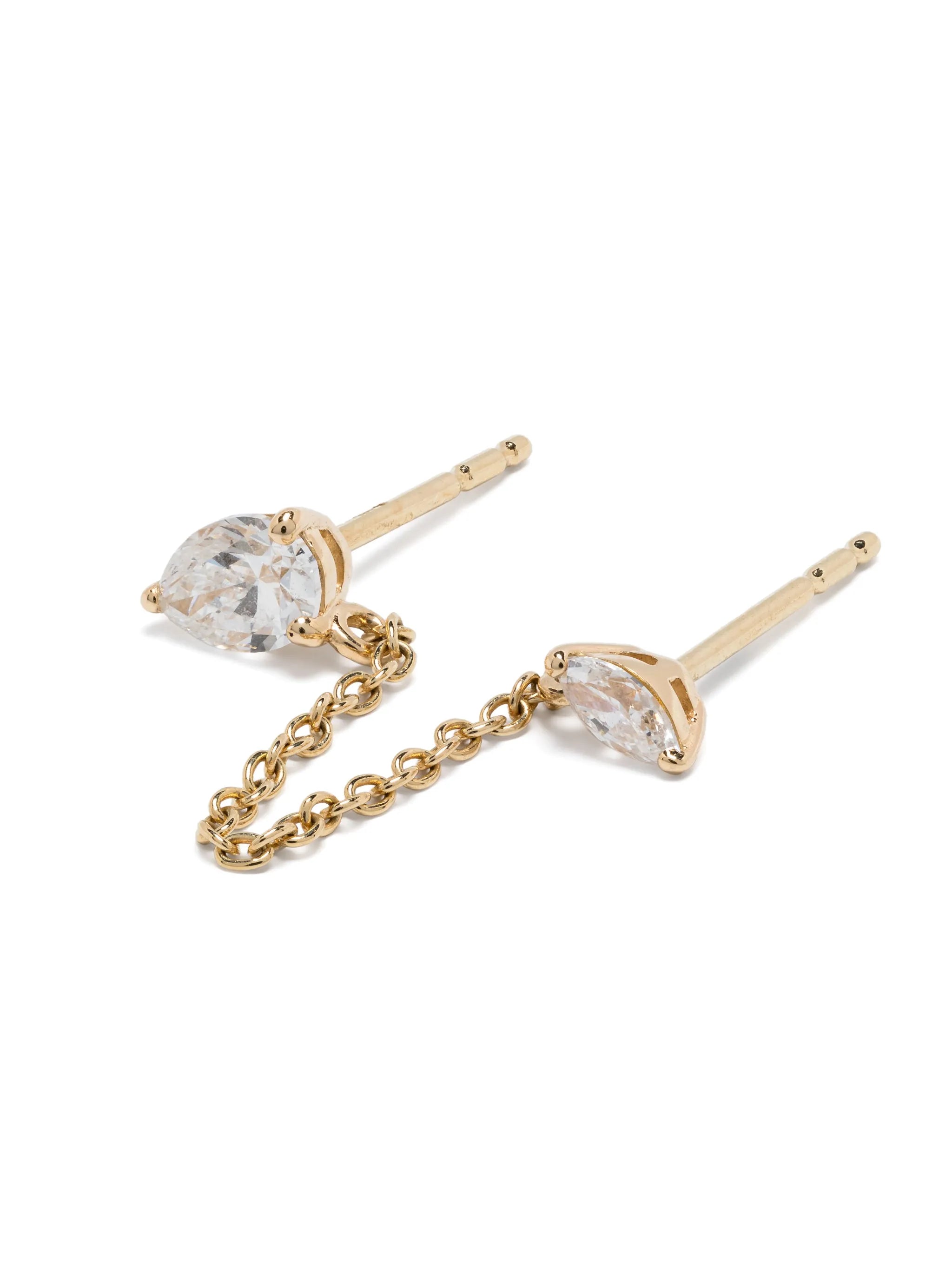 18kt recycled yellow gold Lima diamond single earring