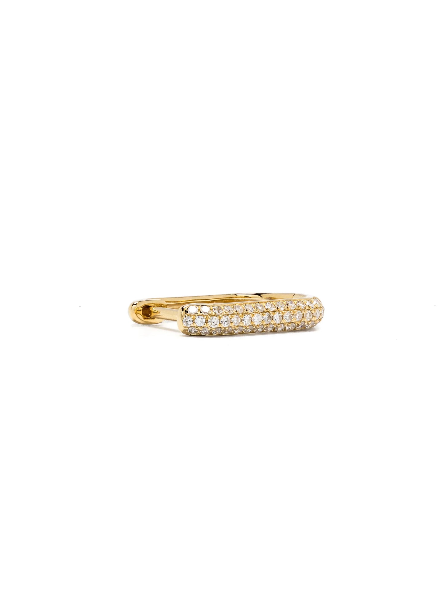 14kt yellow gold diamond hoop earrings