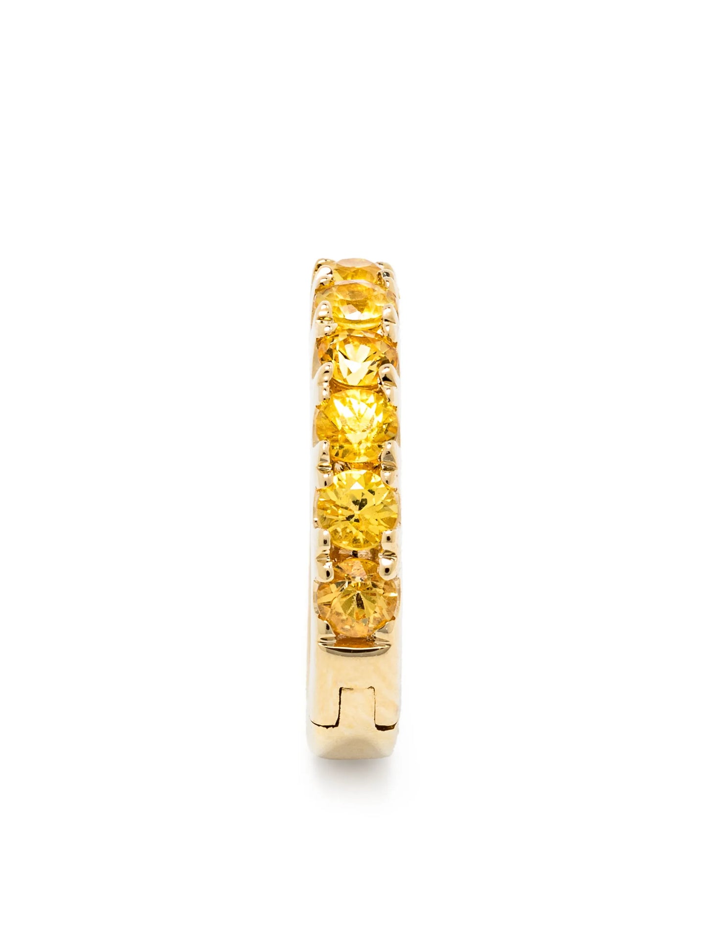 14kt yellow gold Huggie yellow-sapphires single earring