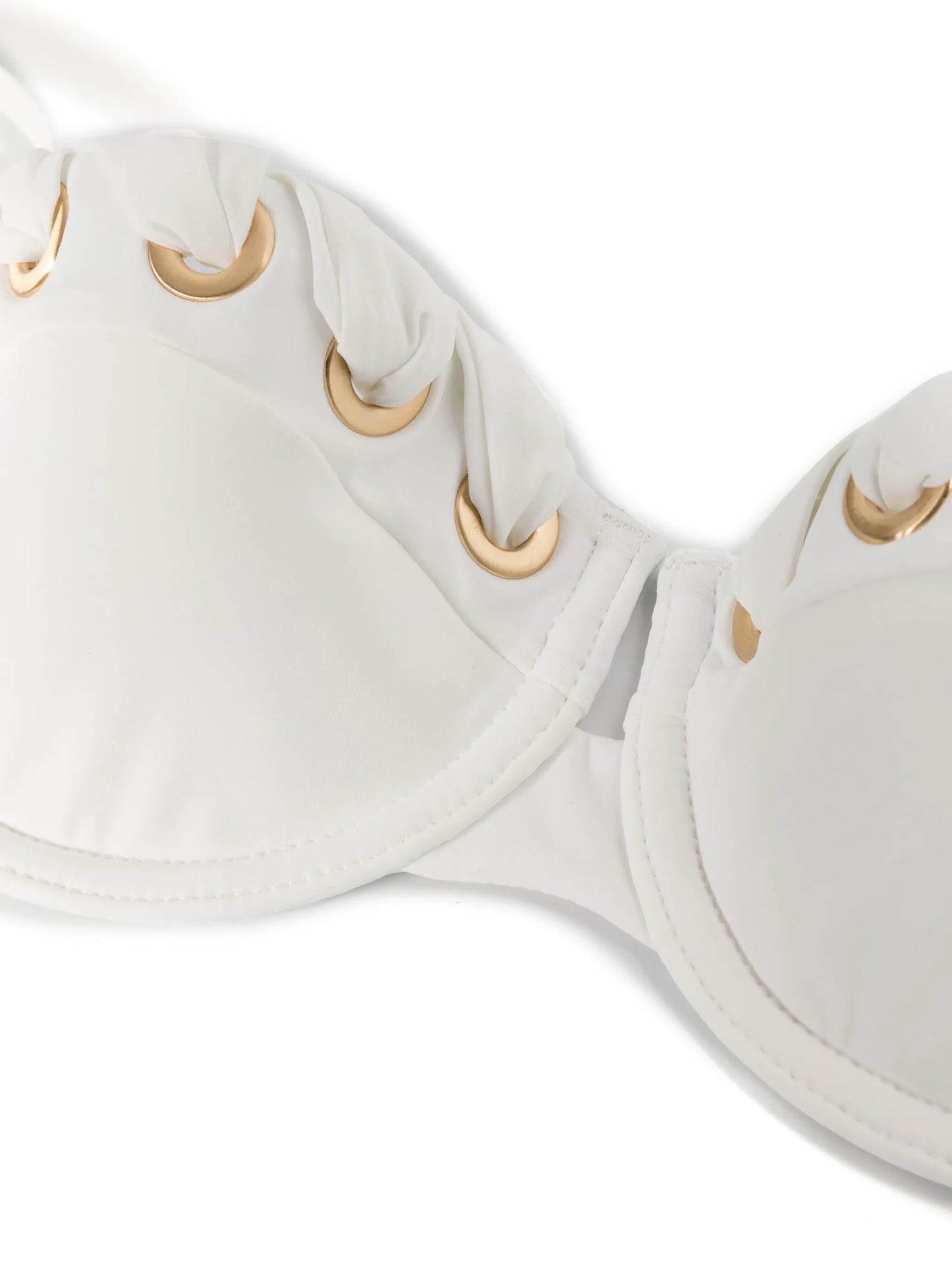 Halliday whipstitch-trim bikini top