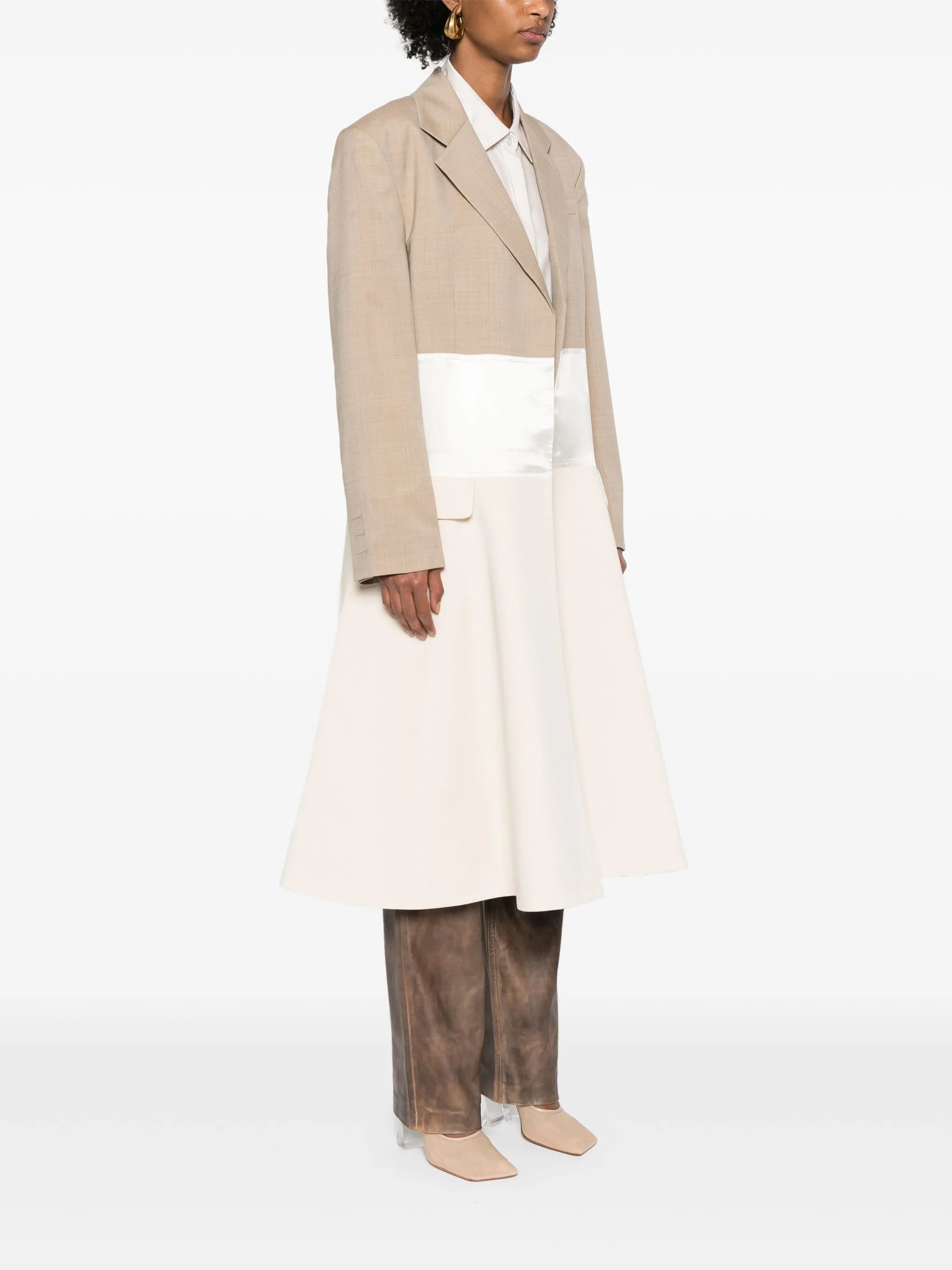 Collage panelled coat
