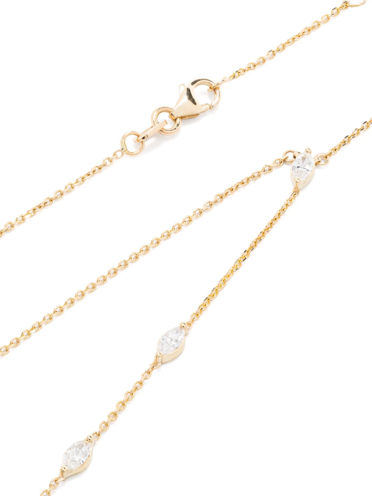 18kt recycled yellow gold Cascade diamond pendant necklace