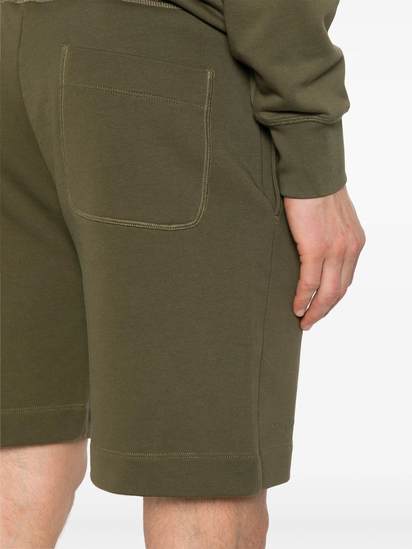 logo-lettering track shorts
