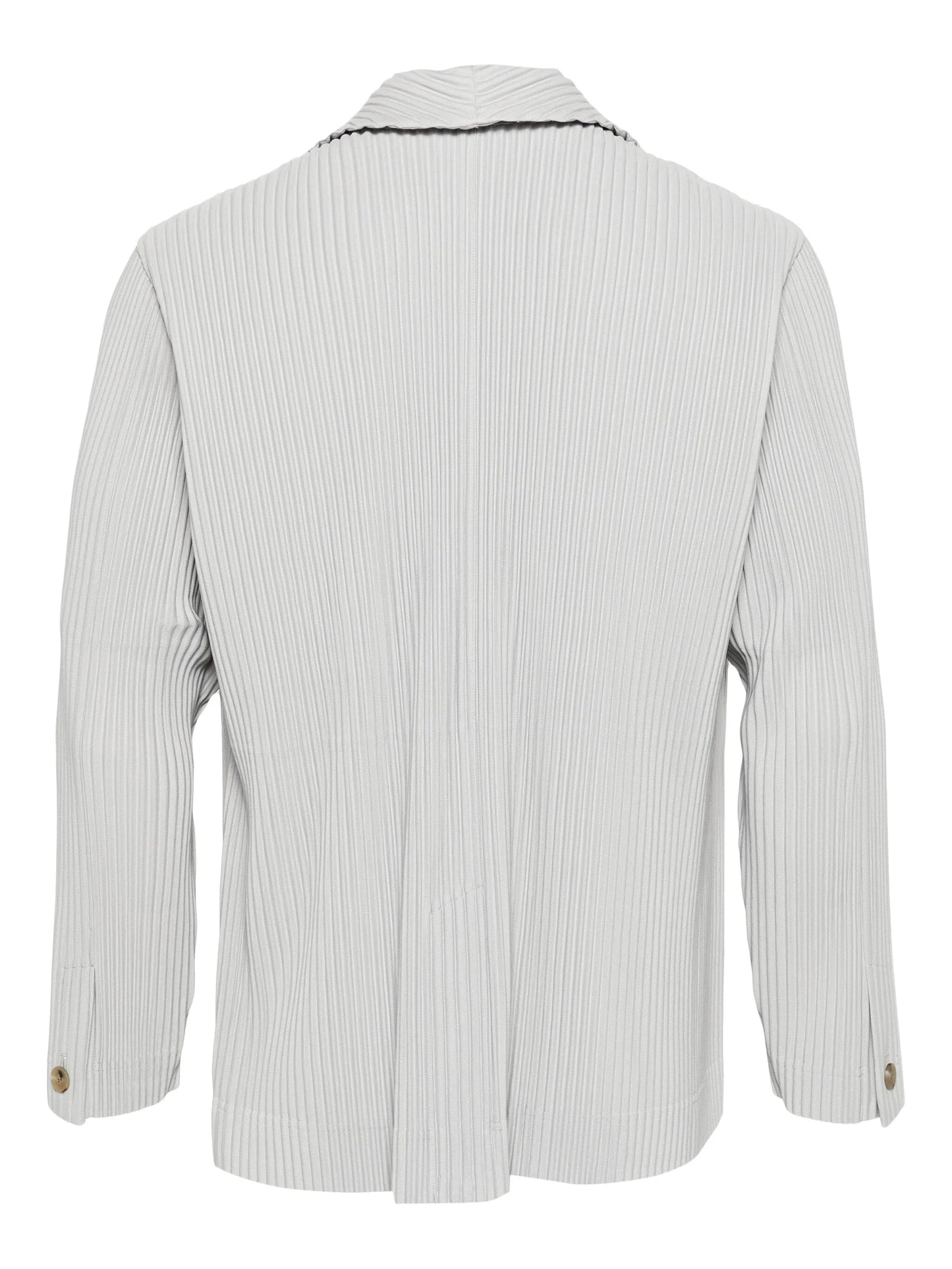 plissé-effect single-breasted blazer