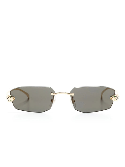 geometric-frame sunglasses