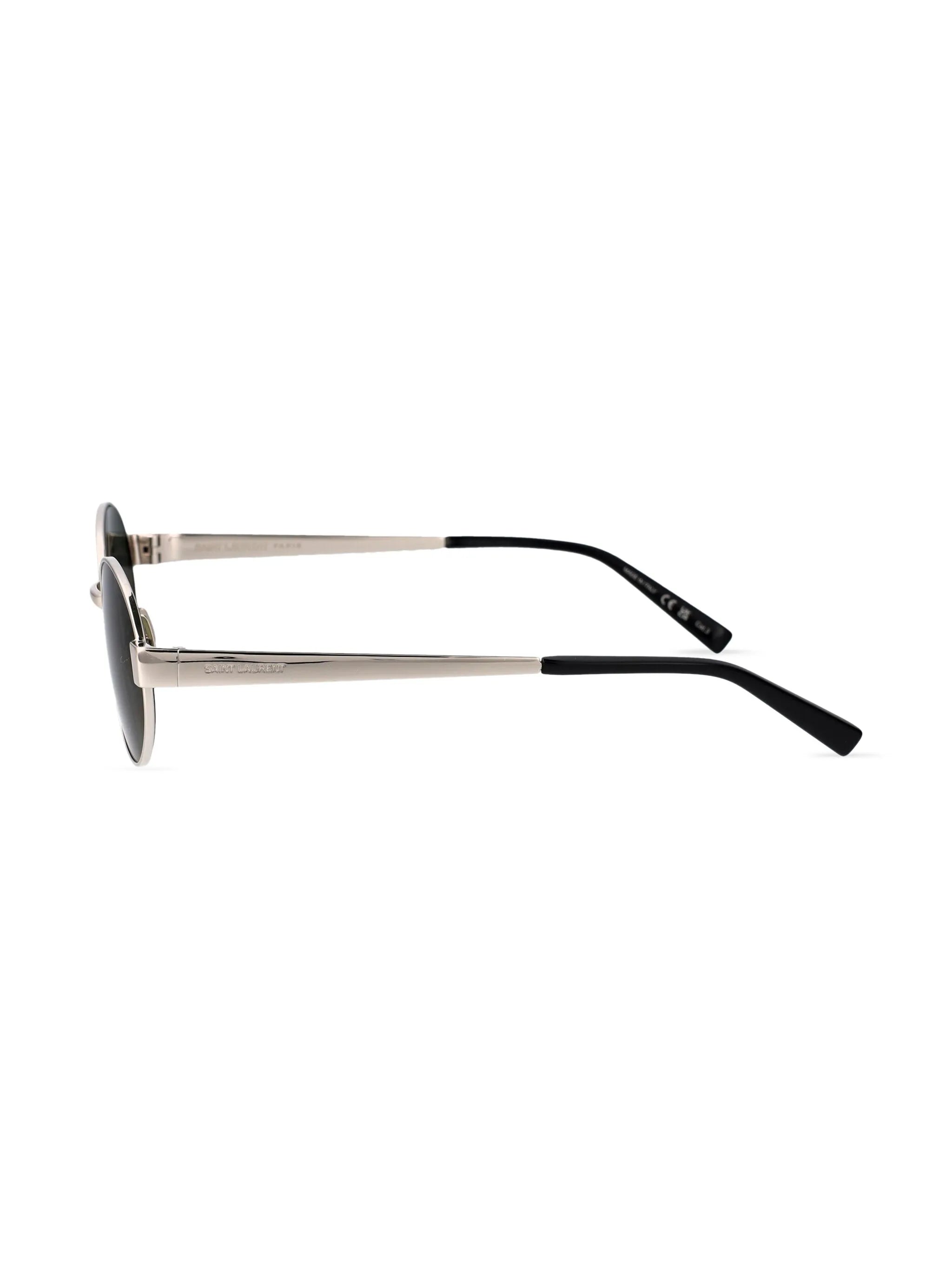 logo-engraved oval-frame sunglasses