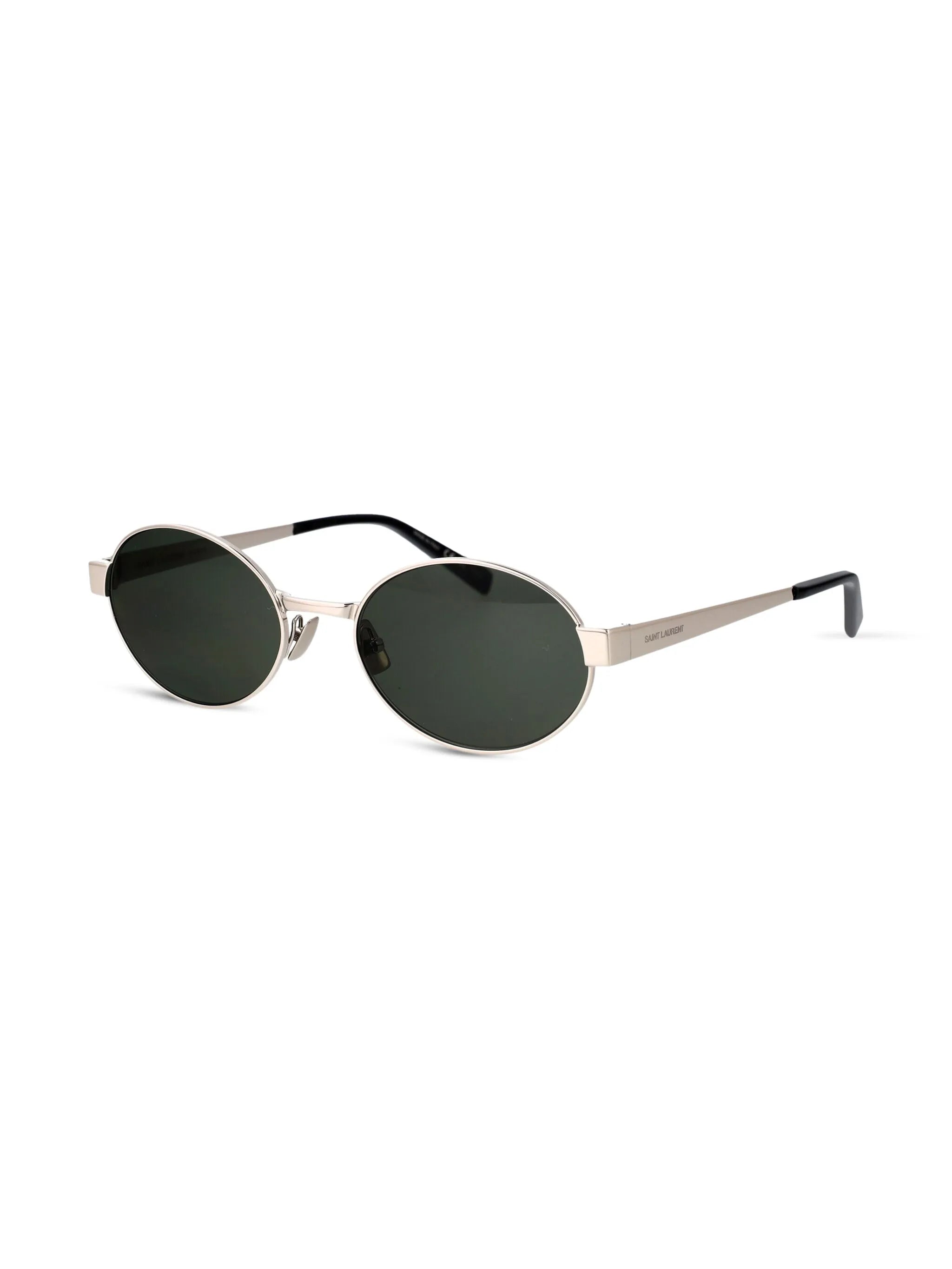 logo-engraved oval-frame sunglasses