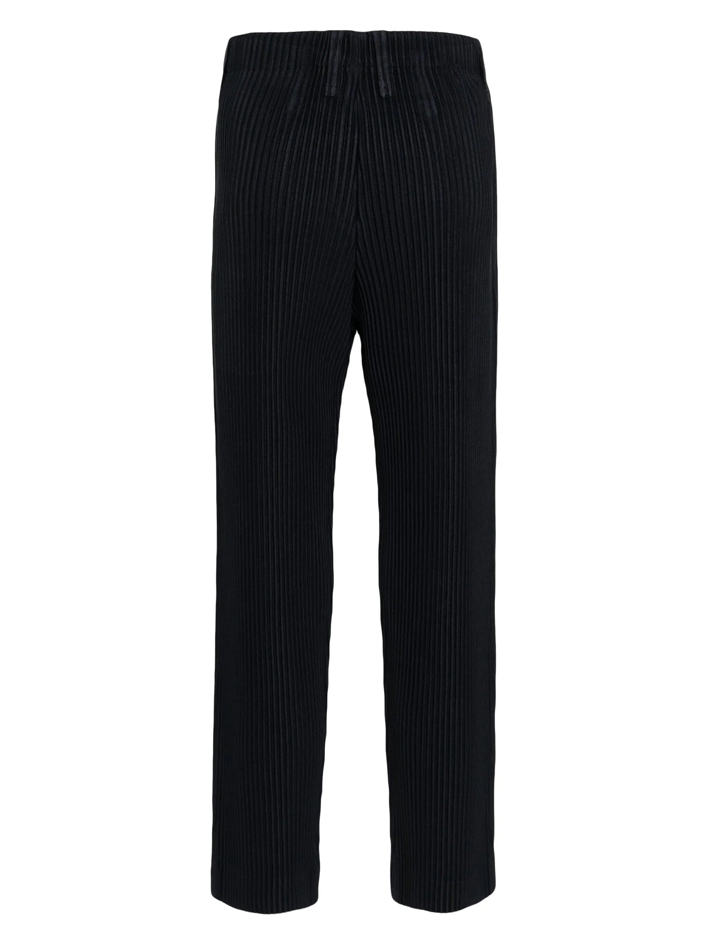 Basic tapered plissé trousers