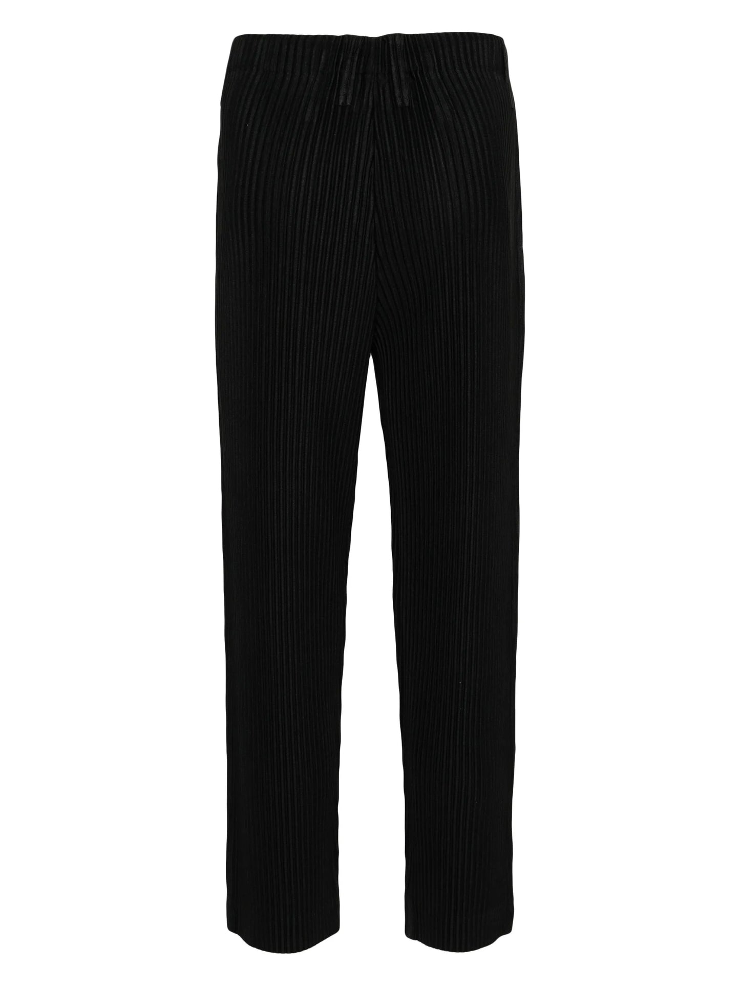 Basic tapered plissé trousers