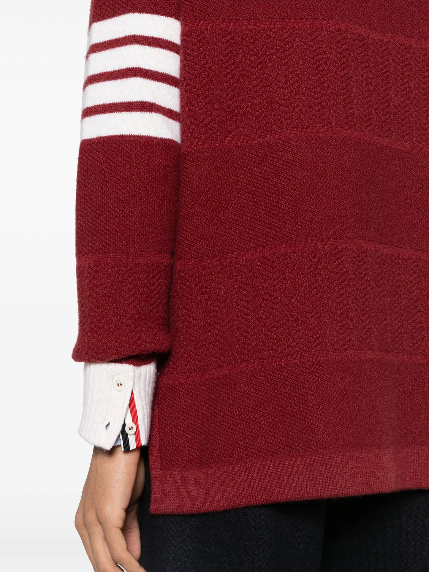 4-Bar virgin wool polo shirt