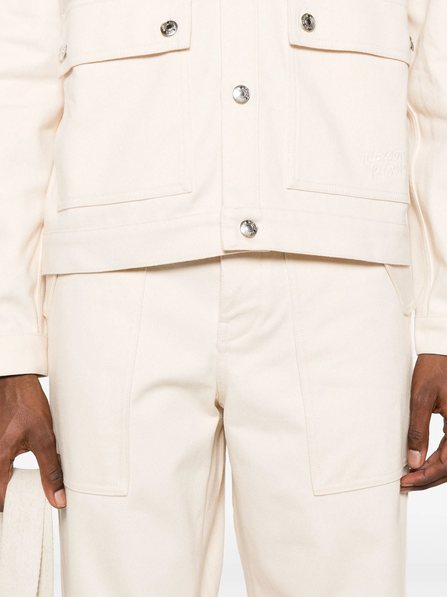 mid-rise straight-leg jeans