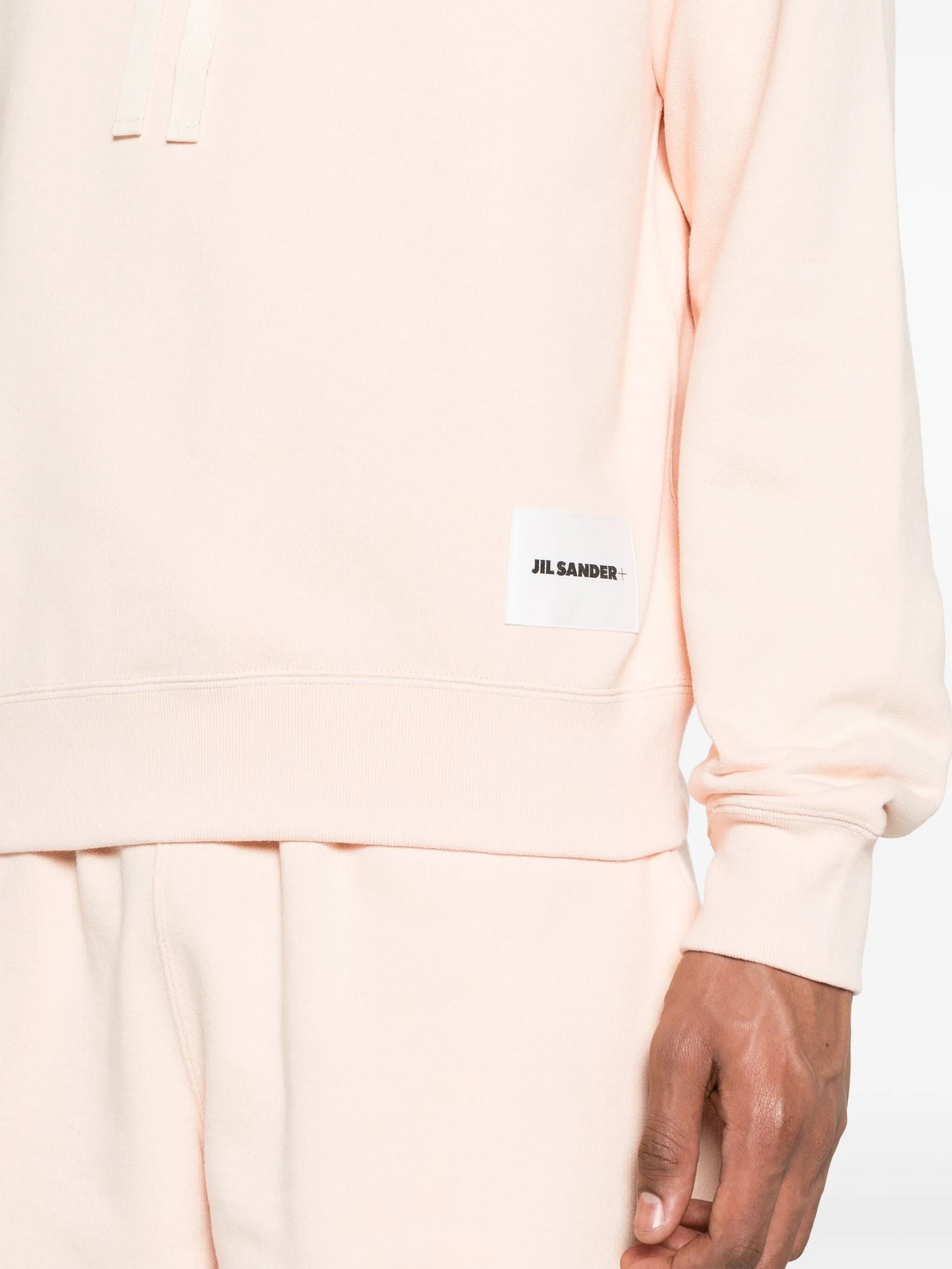 logo-patch cotton hoodie