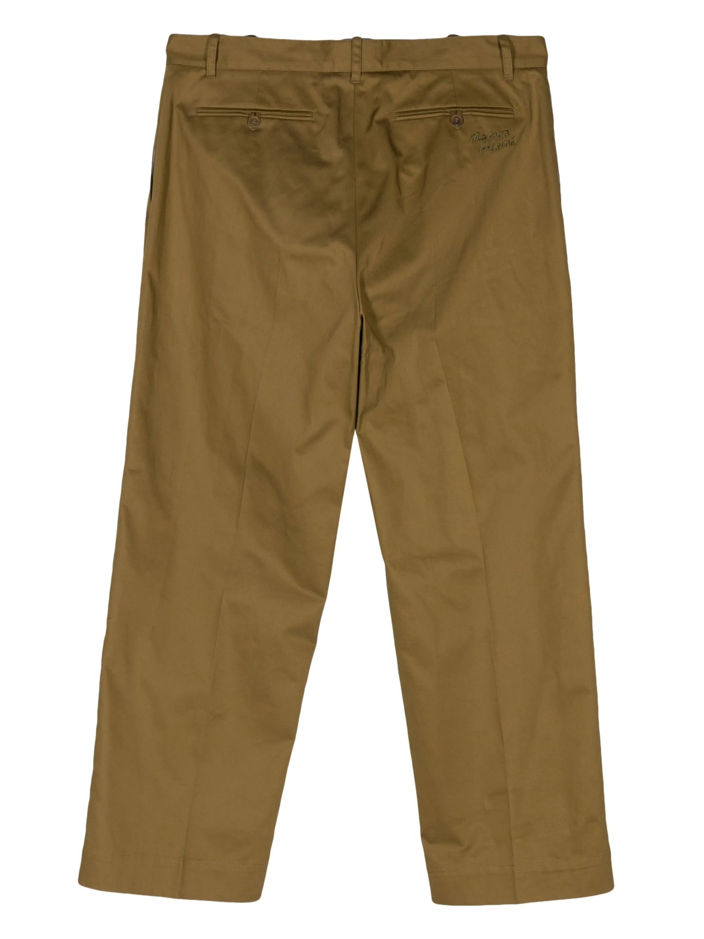 mid-rise straight-leg chinos