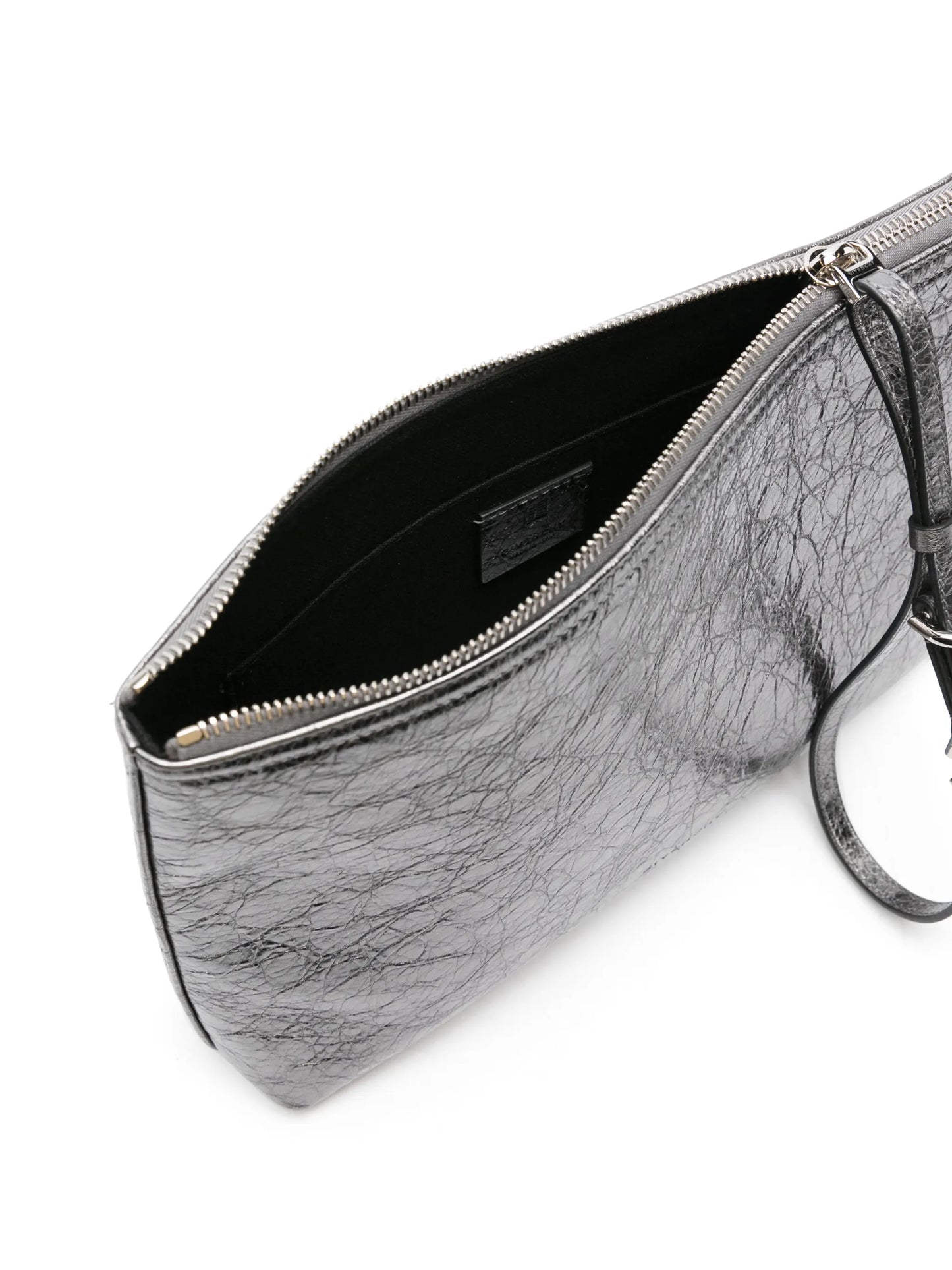 Voyou crinkled metallic pouch