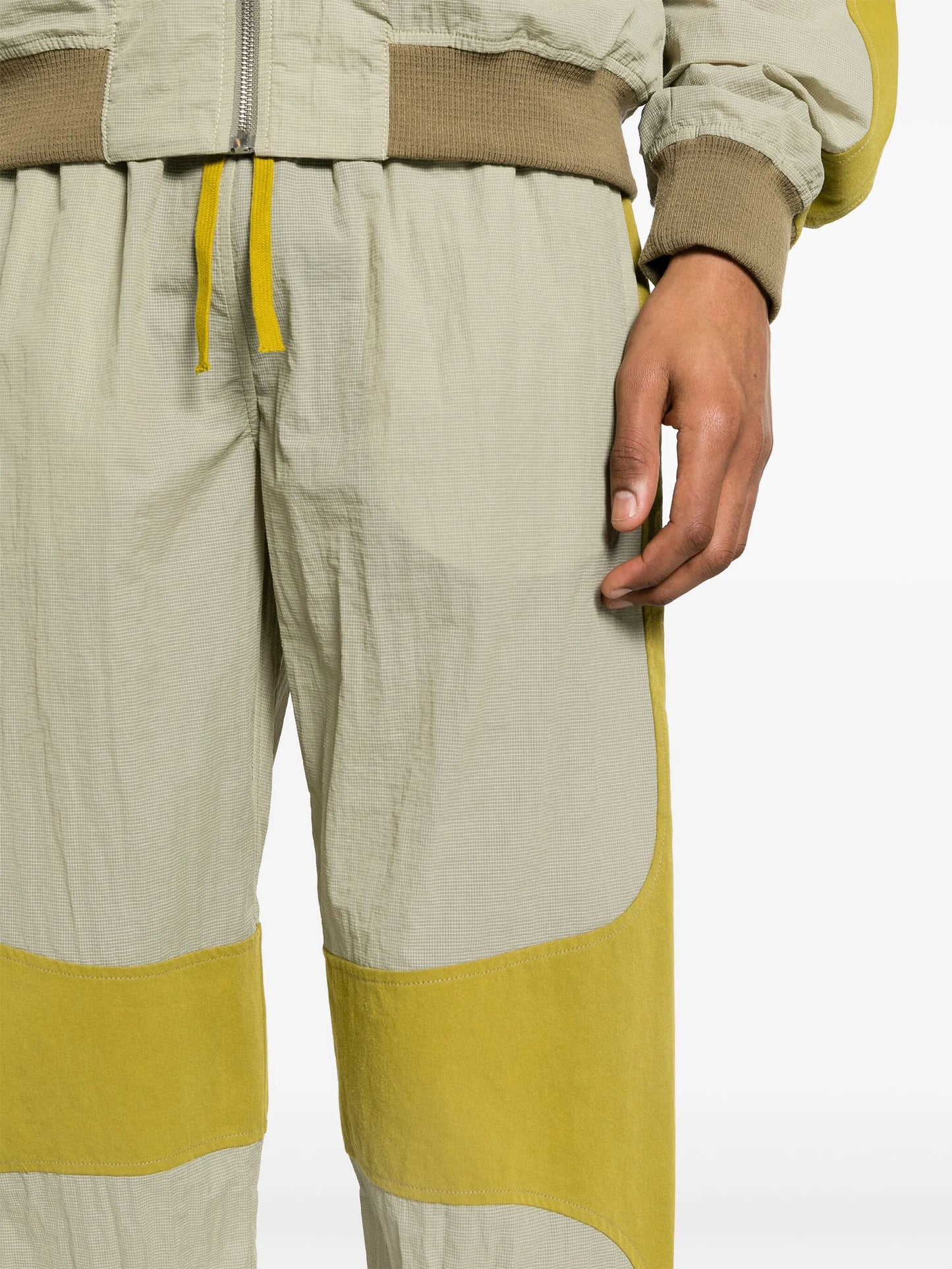 panelled ripstop tapered trousers