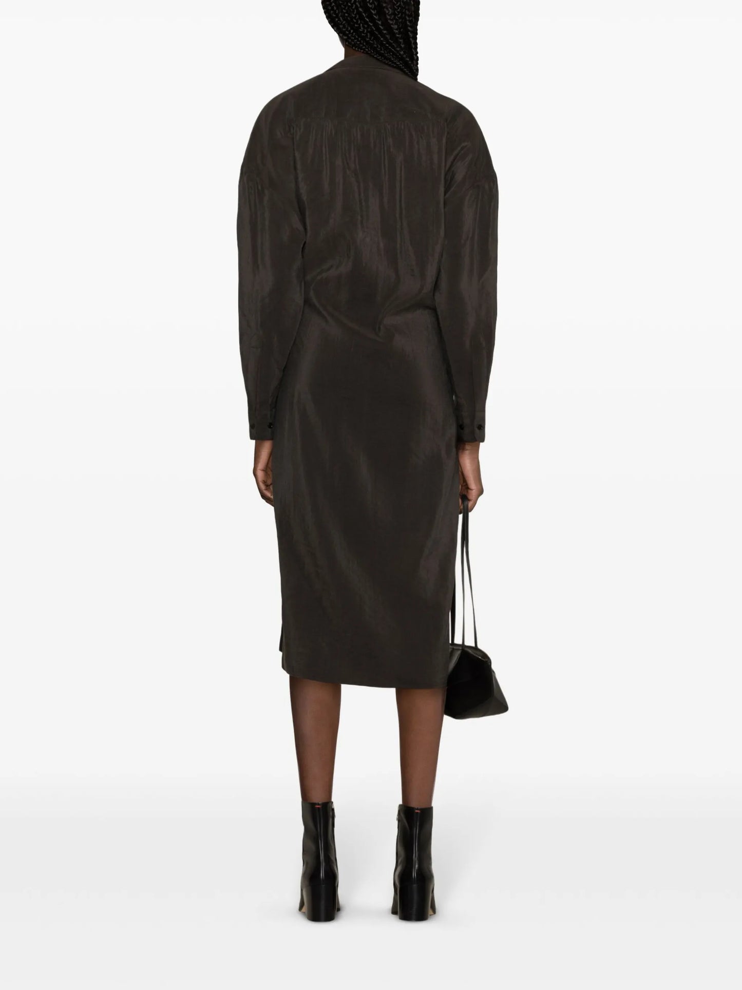 asymmetric midi shirtdress