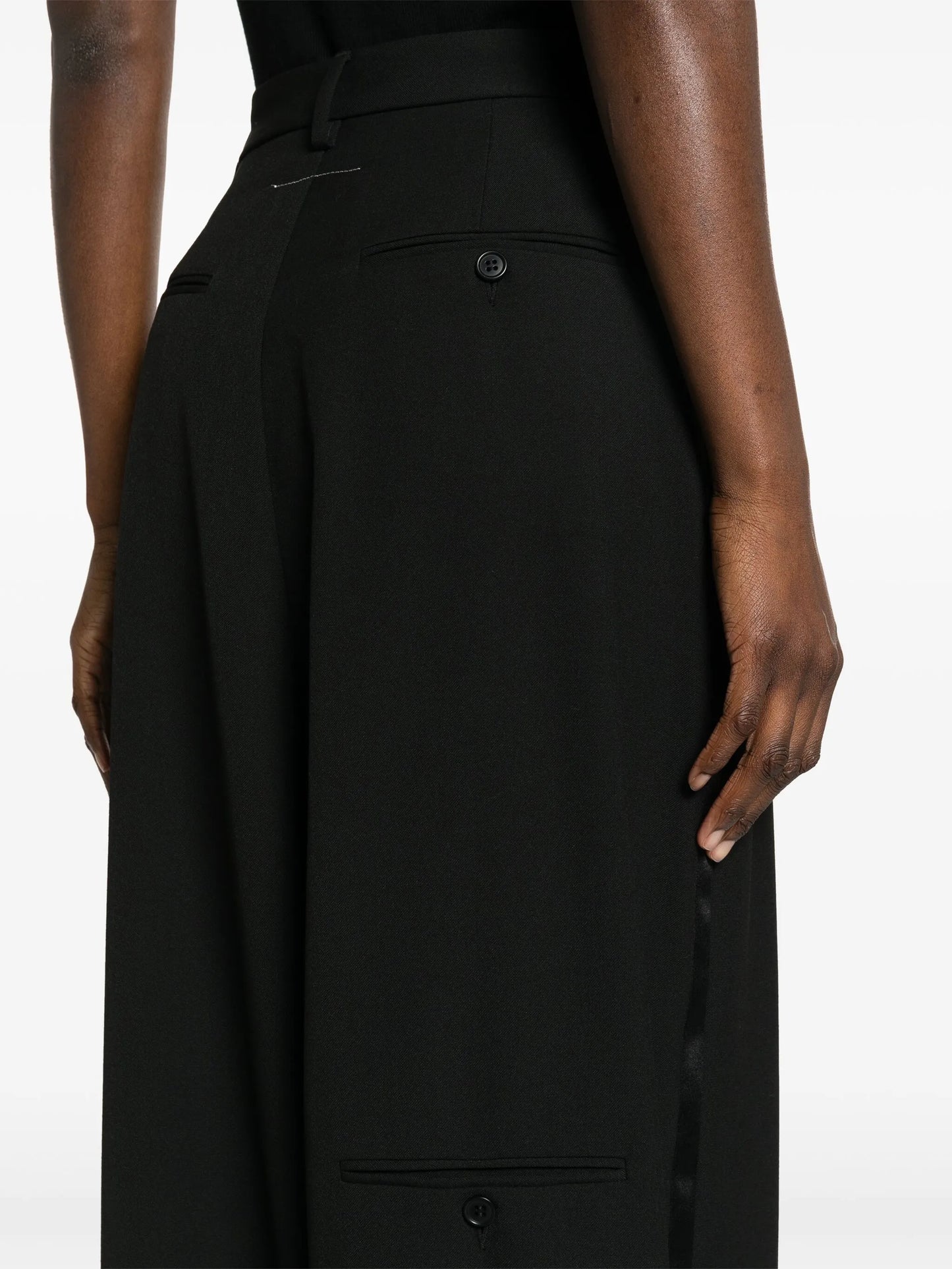 wide-leg tailored trousers