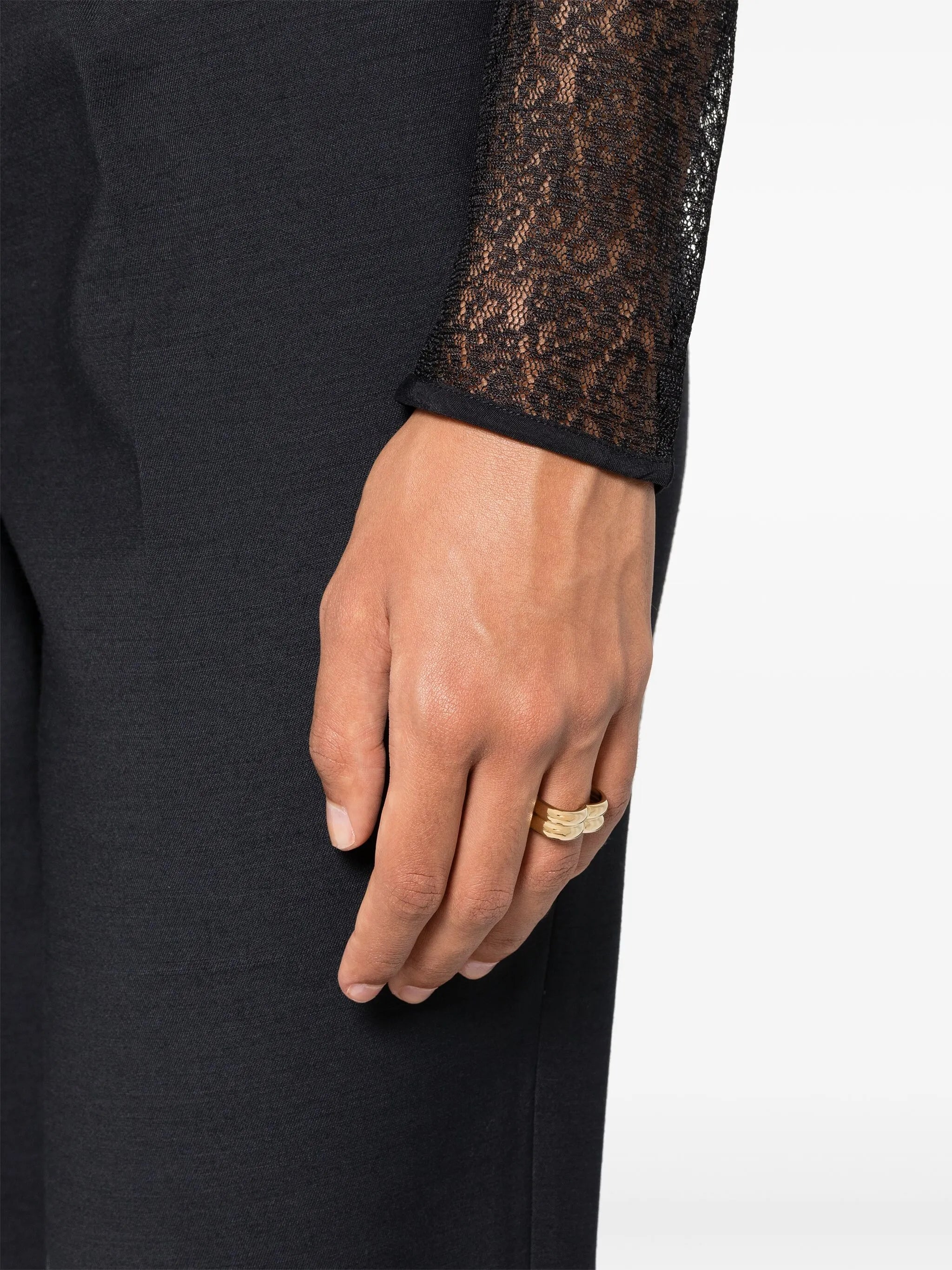 9kt yellow gold Coeur Bouée ring