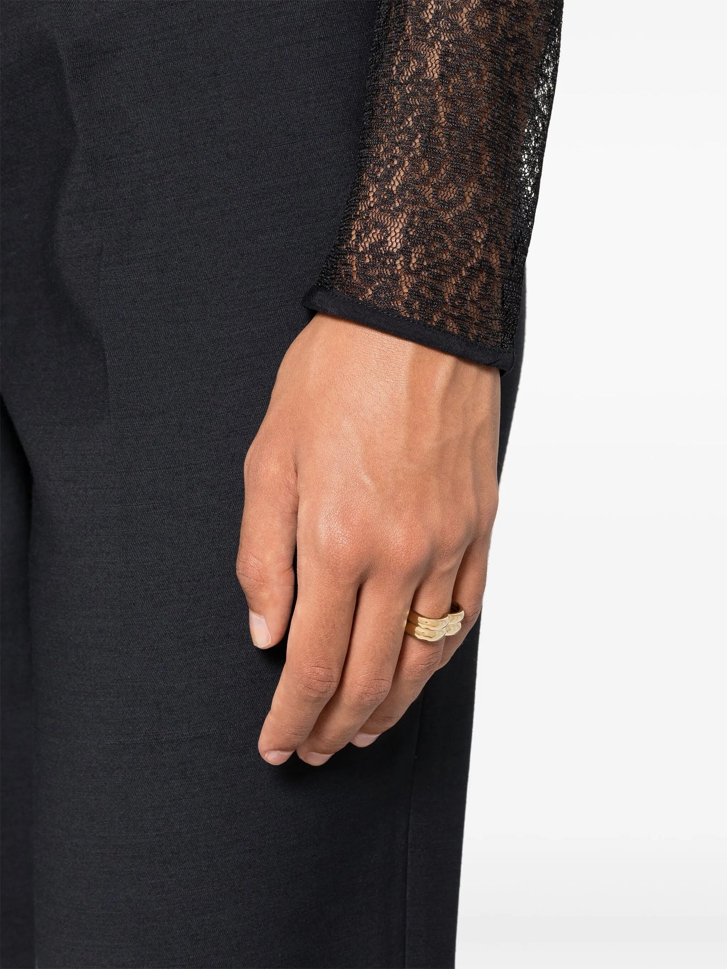 9kt yellow gold Coeur Bouée ring