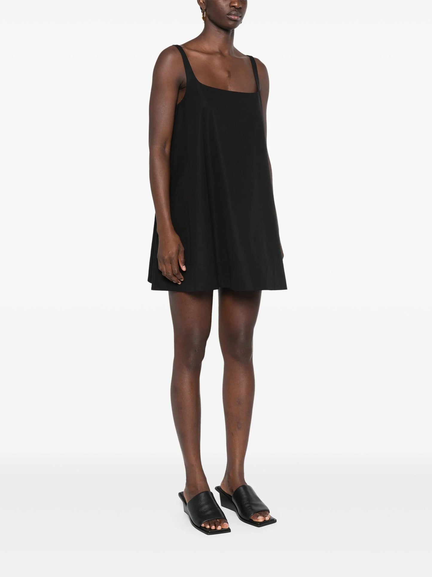 scoop-back mini dress