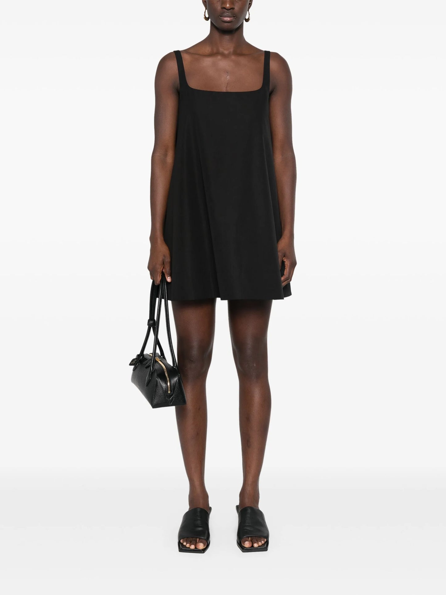 scoop-back mini dress