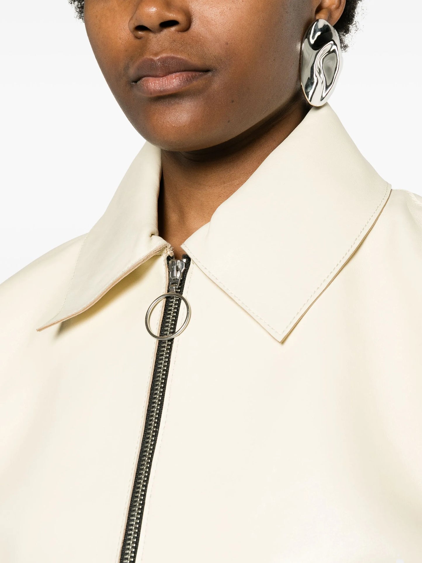 Gretal cropped leather jacket