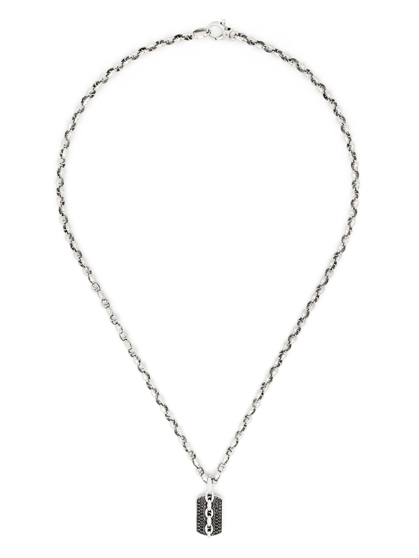 sterling silver medium Thorn Razer Tag sapphire necklace