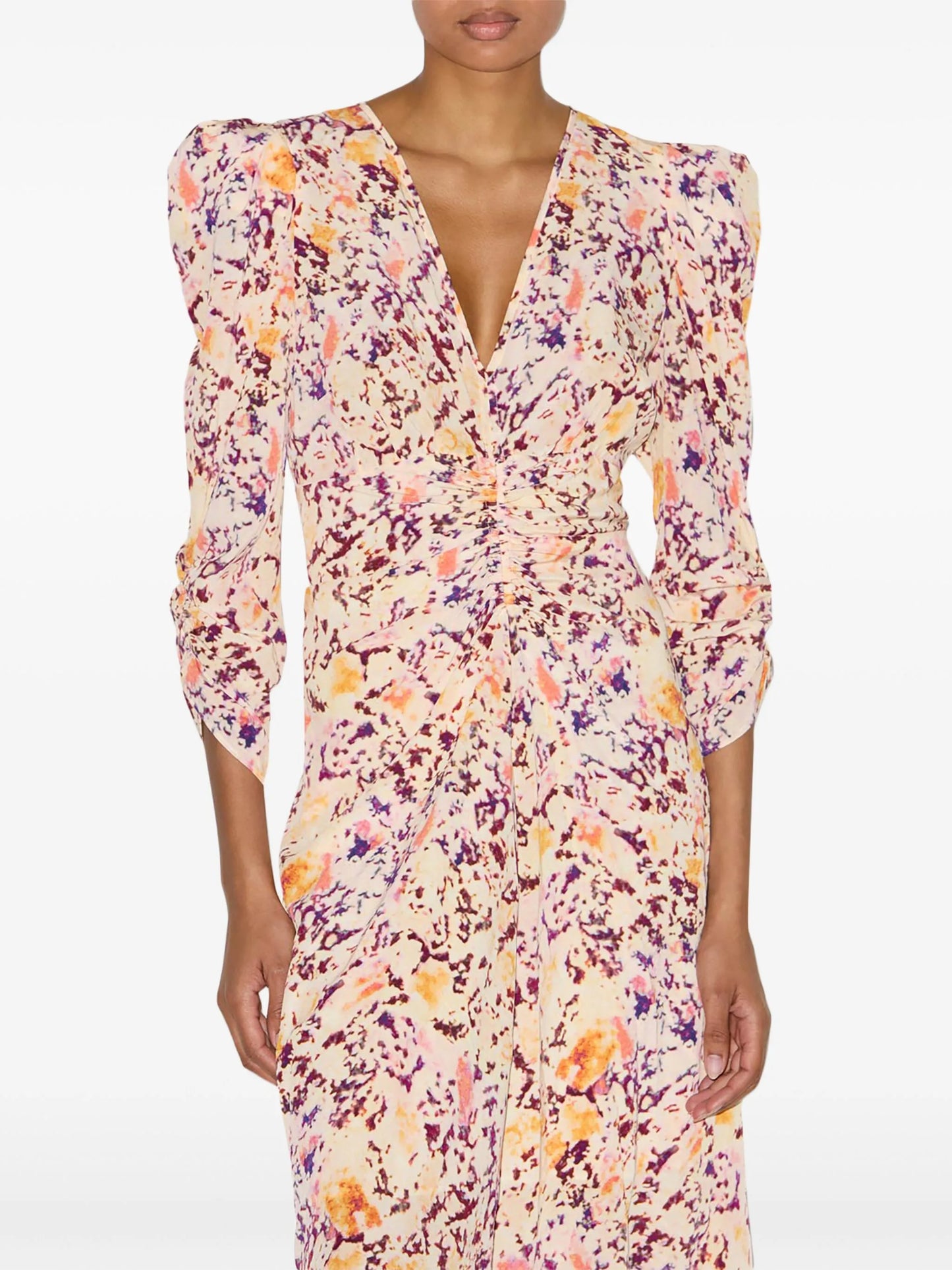 Albini abstract-print midi dress