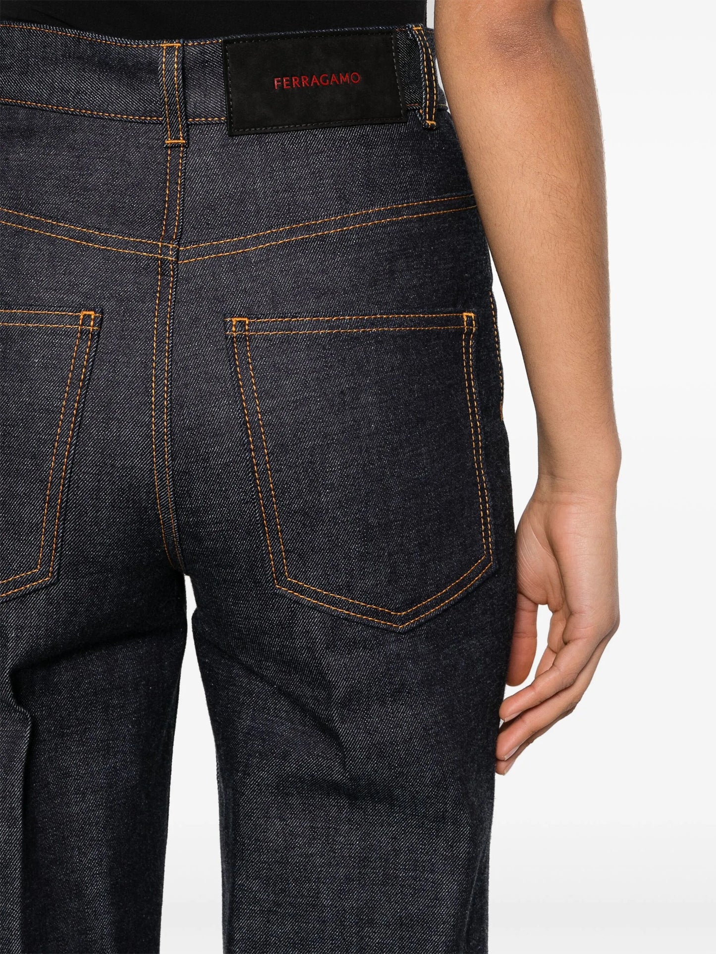 high-rise wide-leg jeans