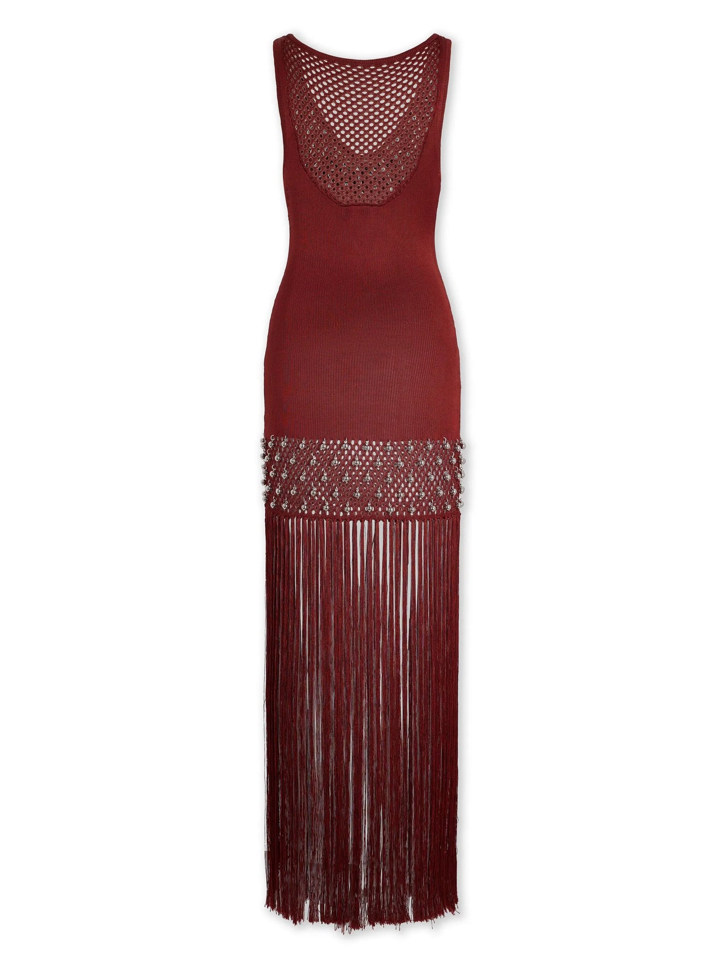 fringed maxi dress