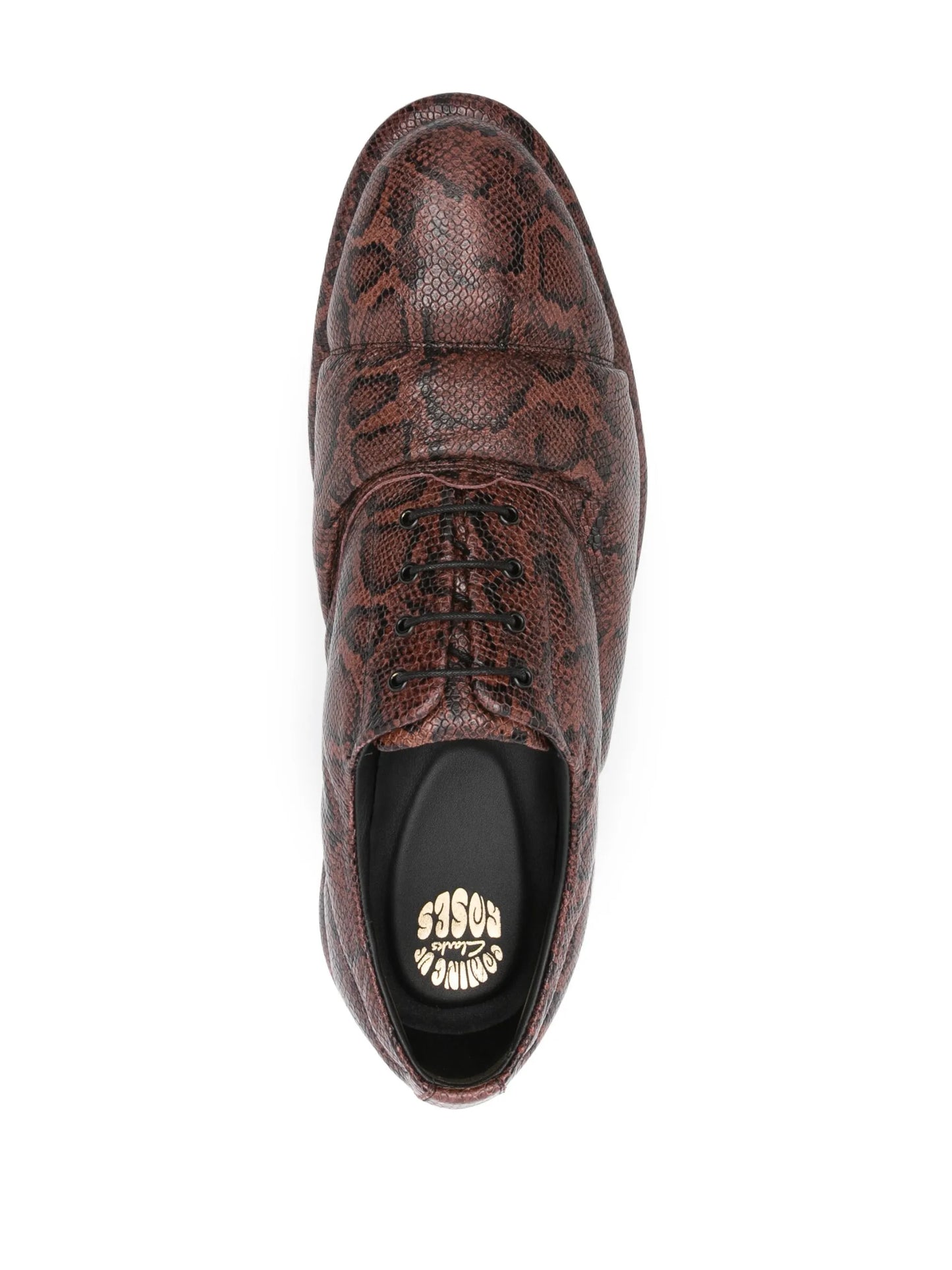 x Clarks snakeskin-effect oxford shoes