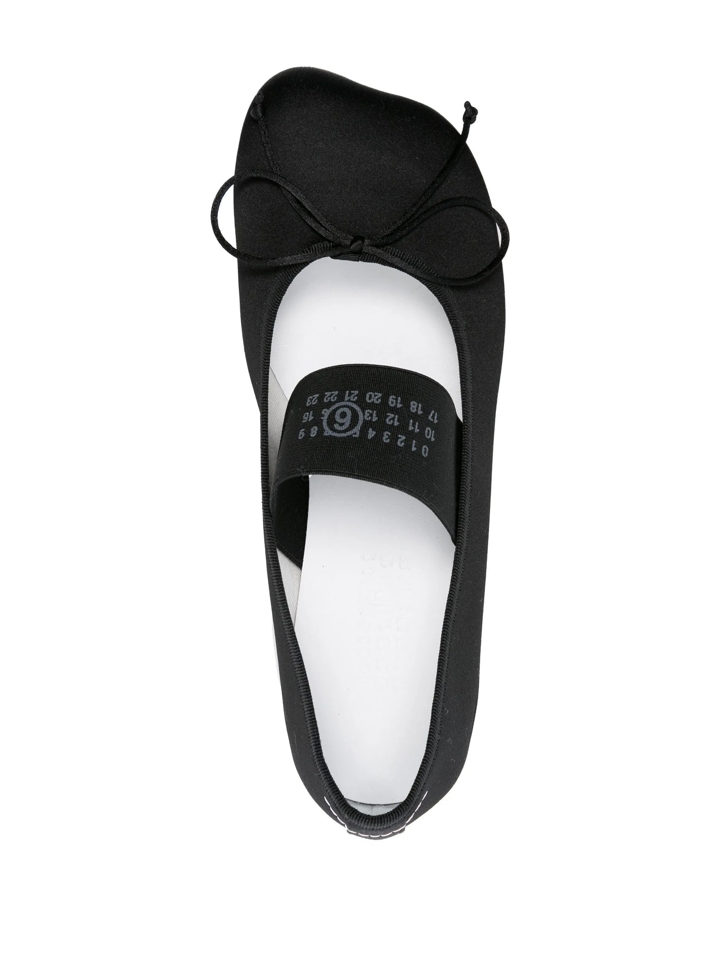 Atomic satin ballerina shoes