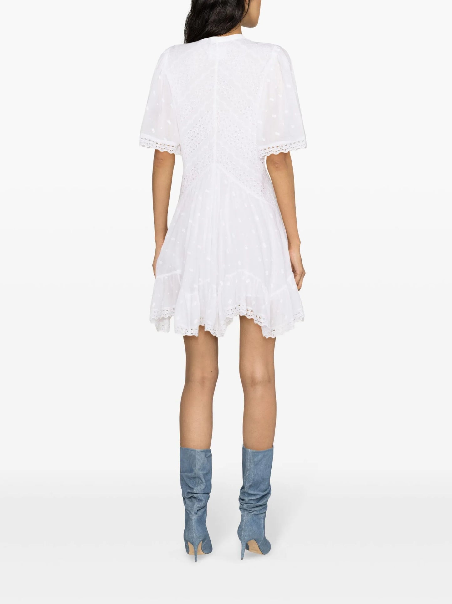 Slayae broderie-anglaise minidress
