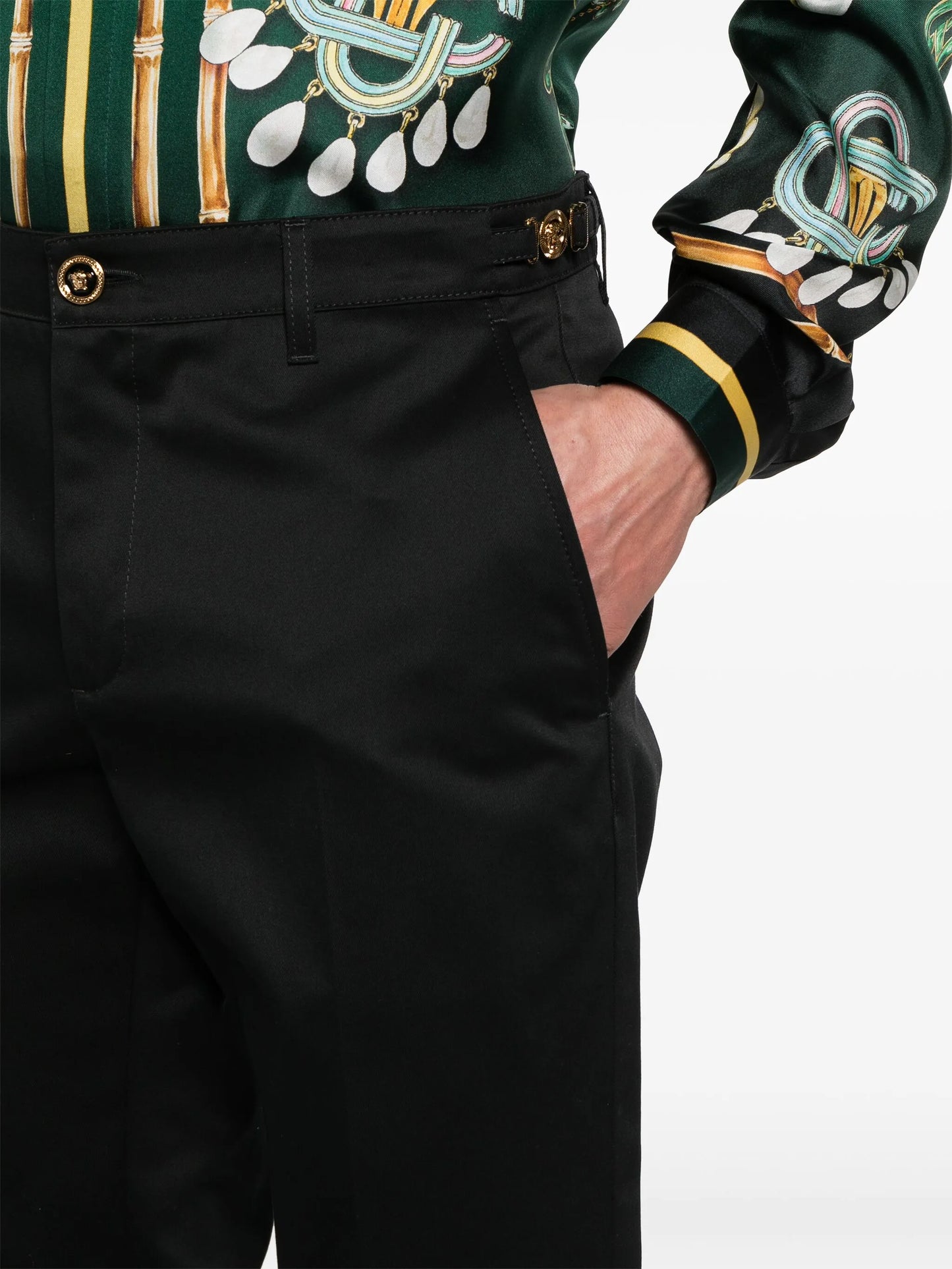 Medusa Biggie mid-rise straight-leg trousers