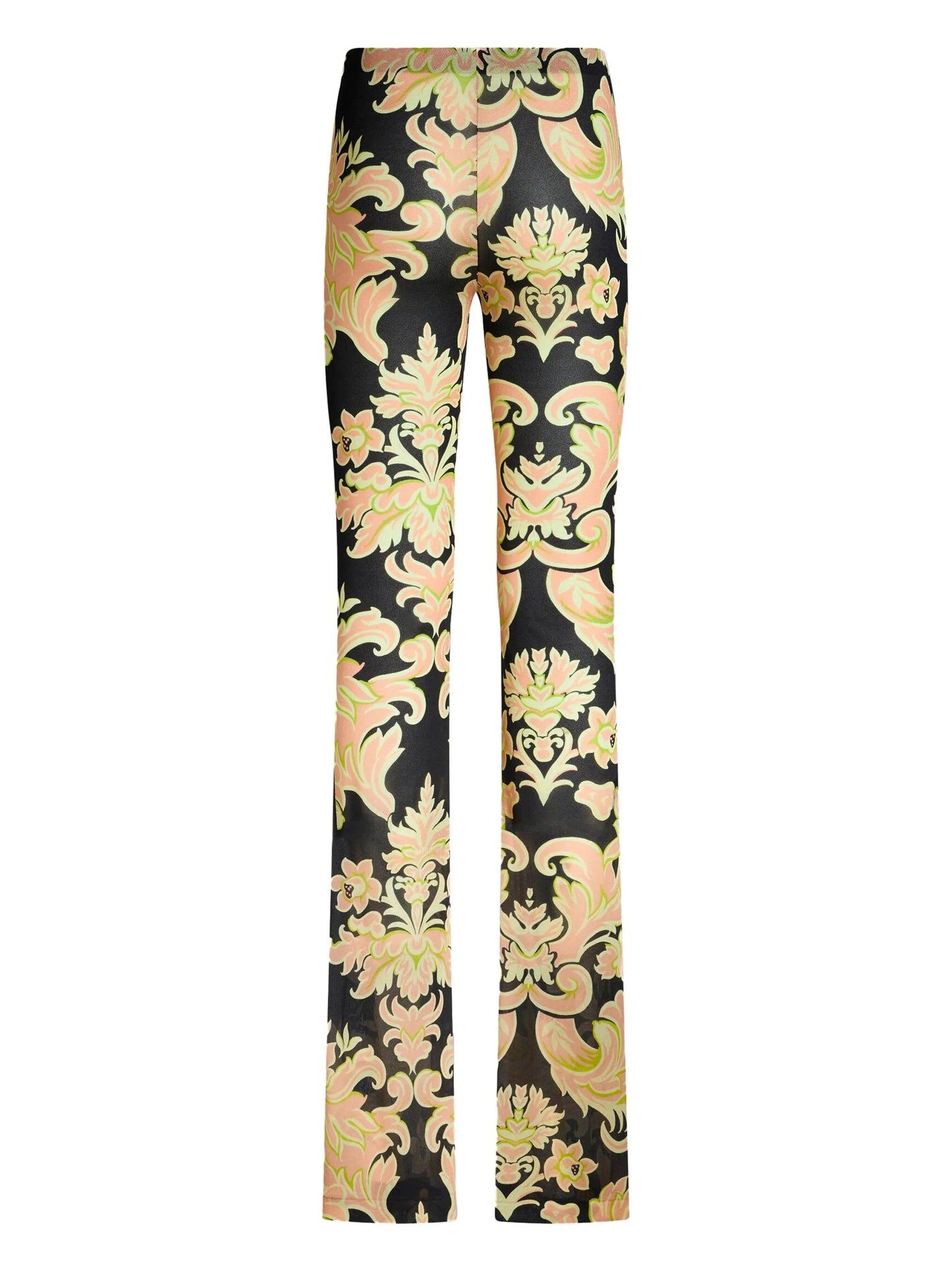 floral-print high-waisted trousers